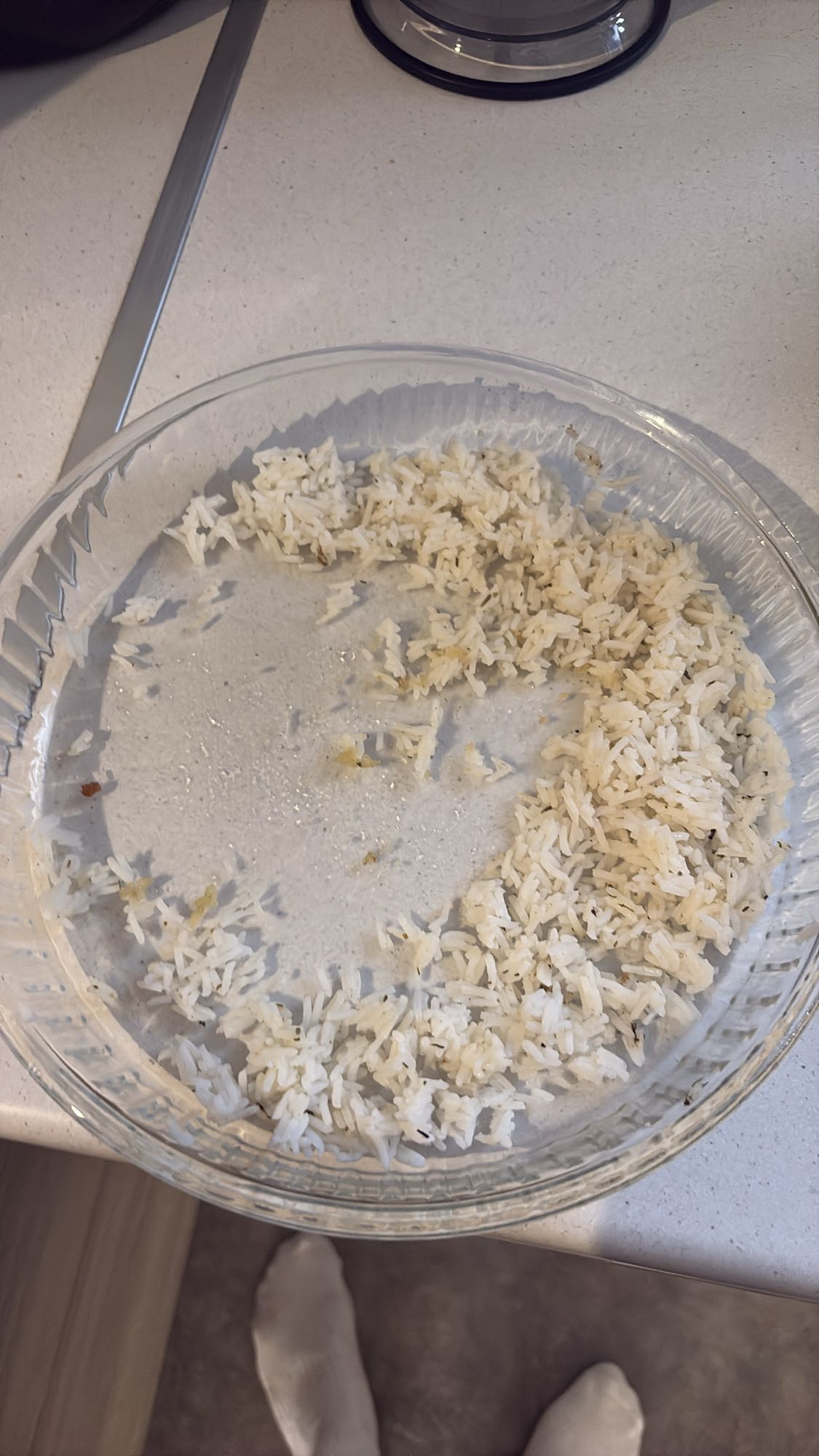 Riz blanc restant