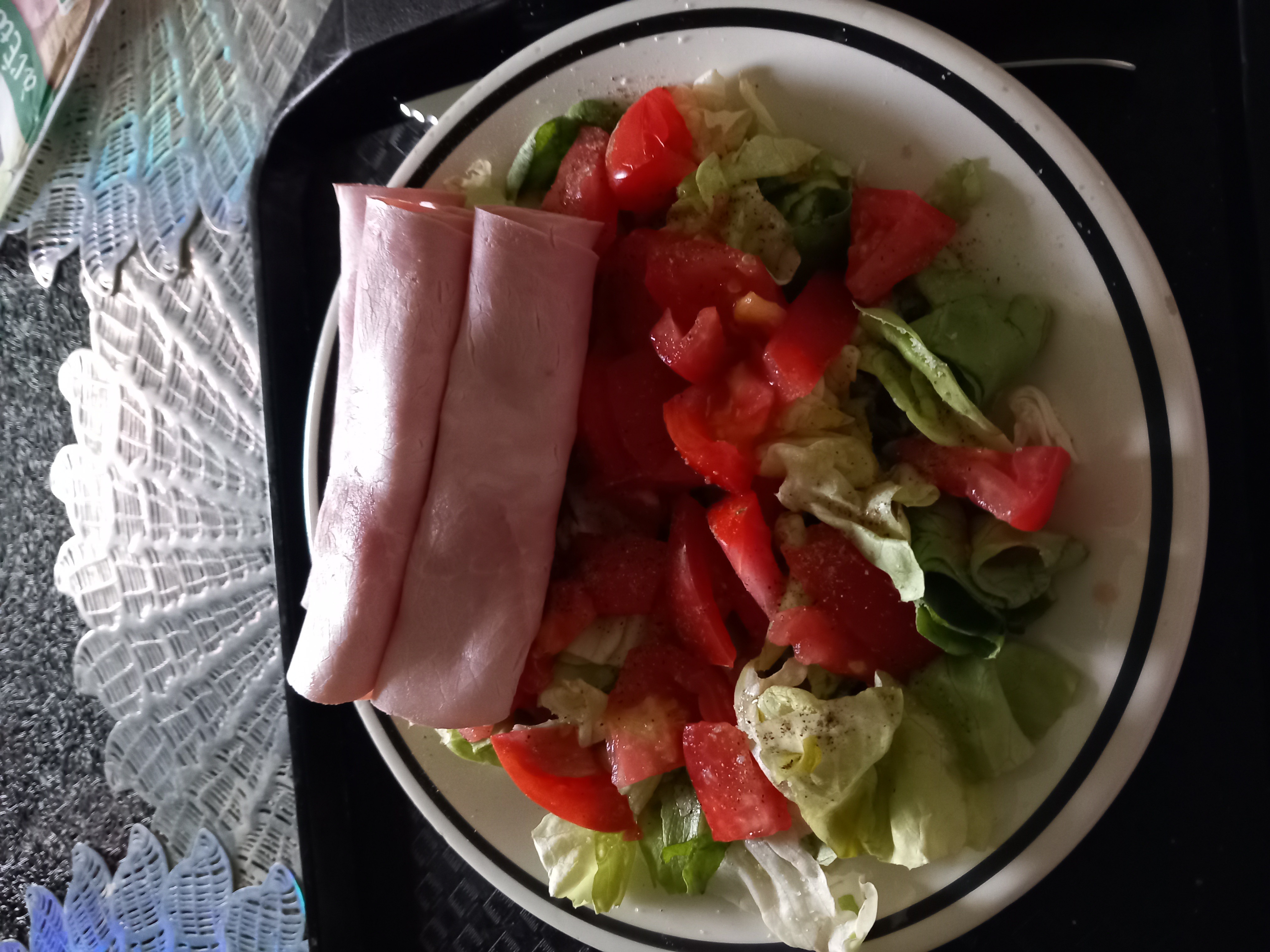 Salade jambon légère