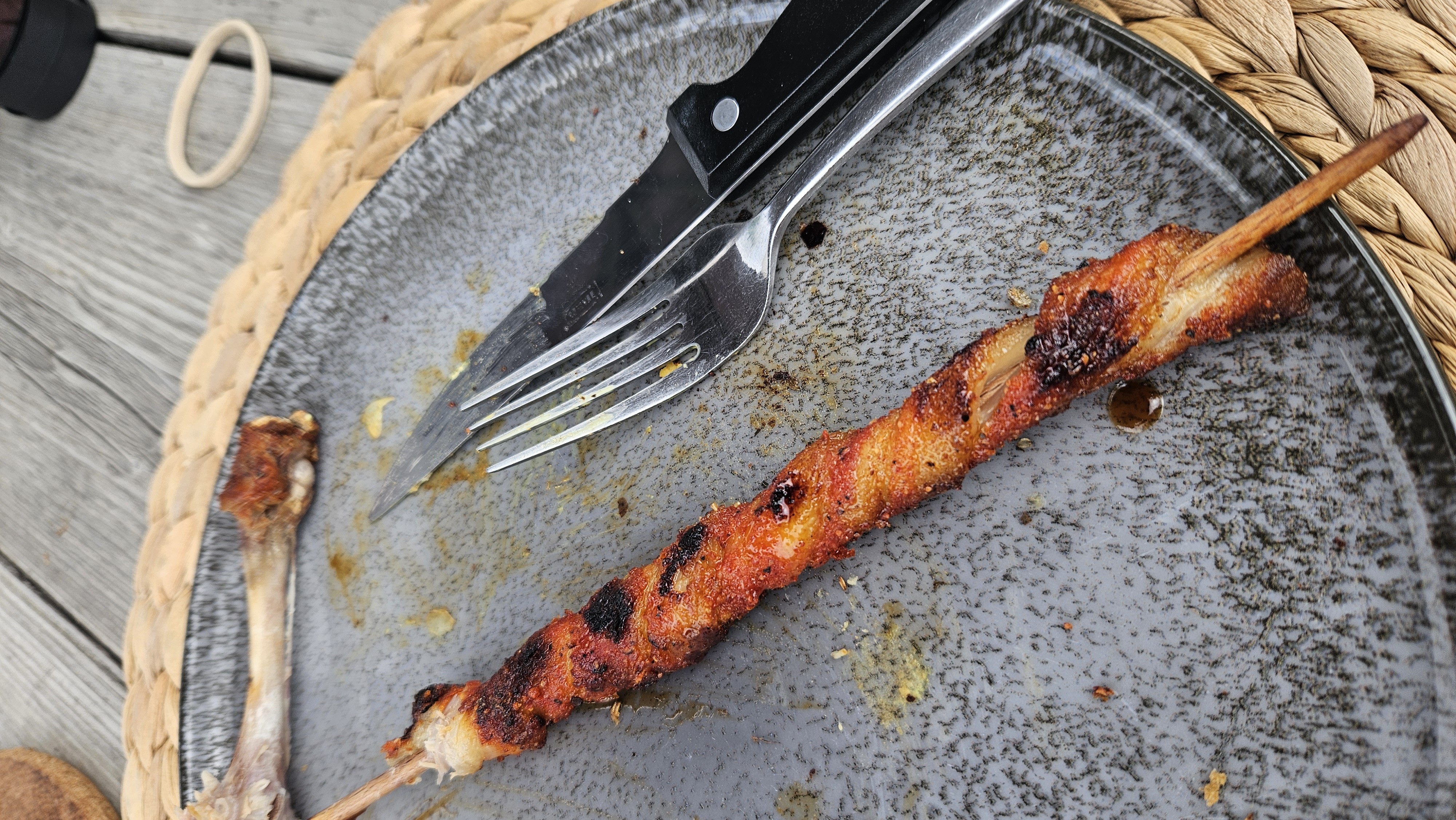 Gegrillter Hähnchenspieß