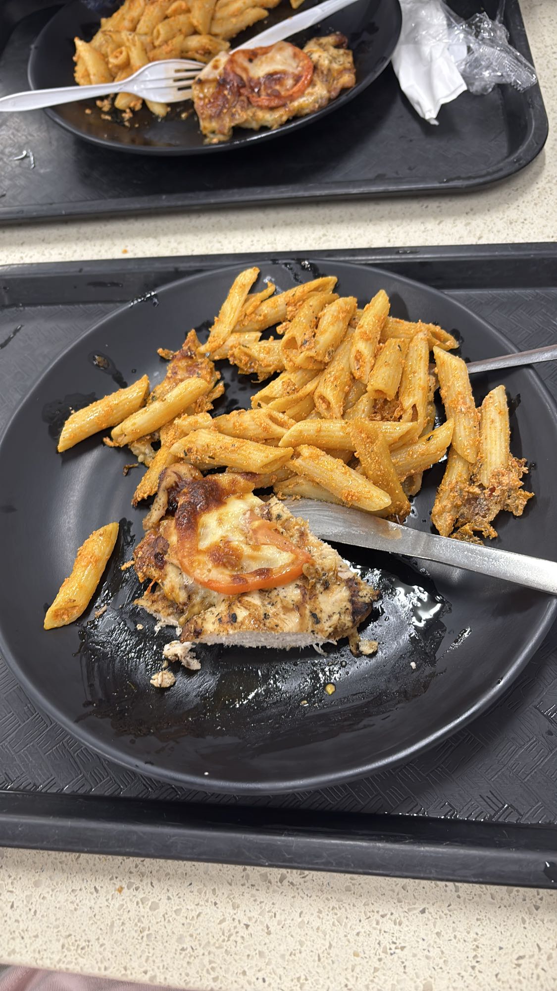 pasta con pollo gratinado