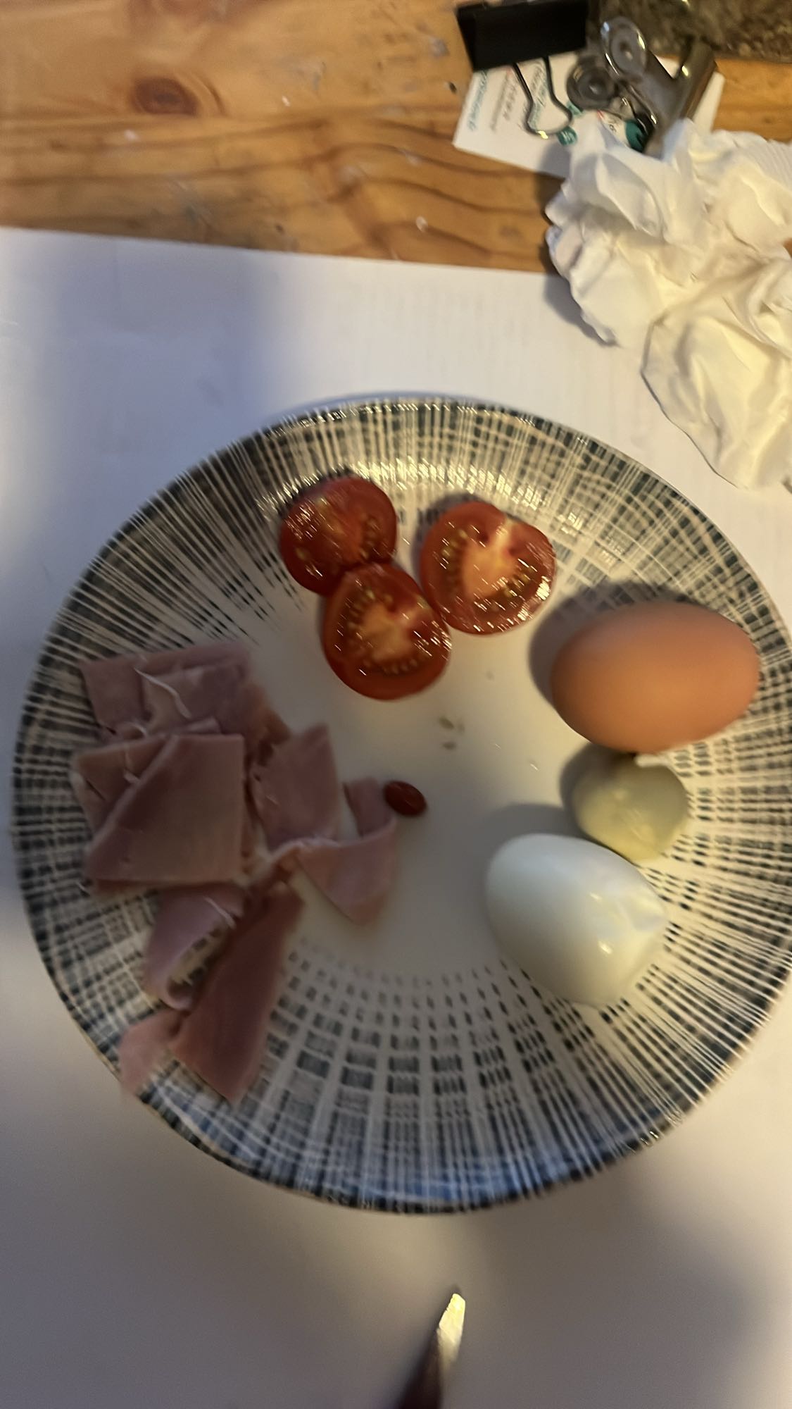 Assiette œuf jambon