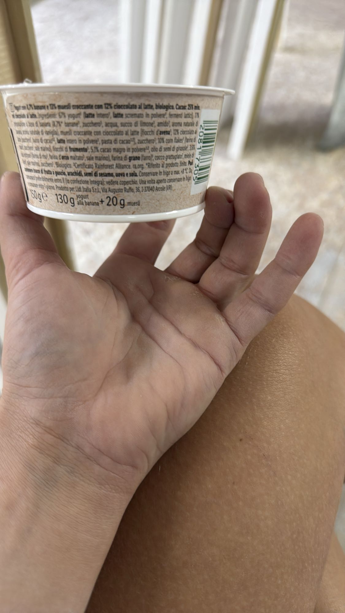 Iaurt cu banane și musli