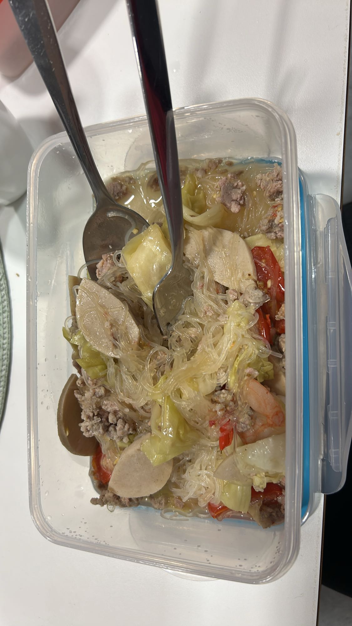 Glassnudler med kjøtt