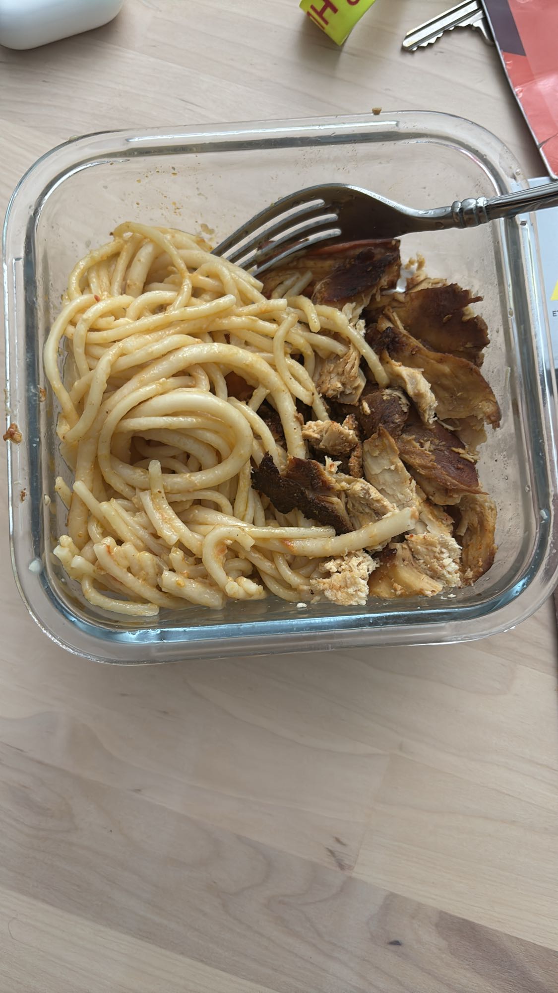 Kyckling med spaghetti