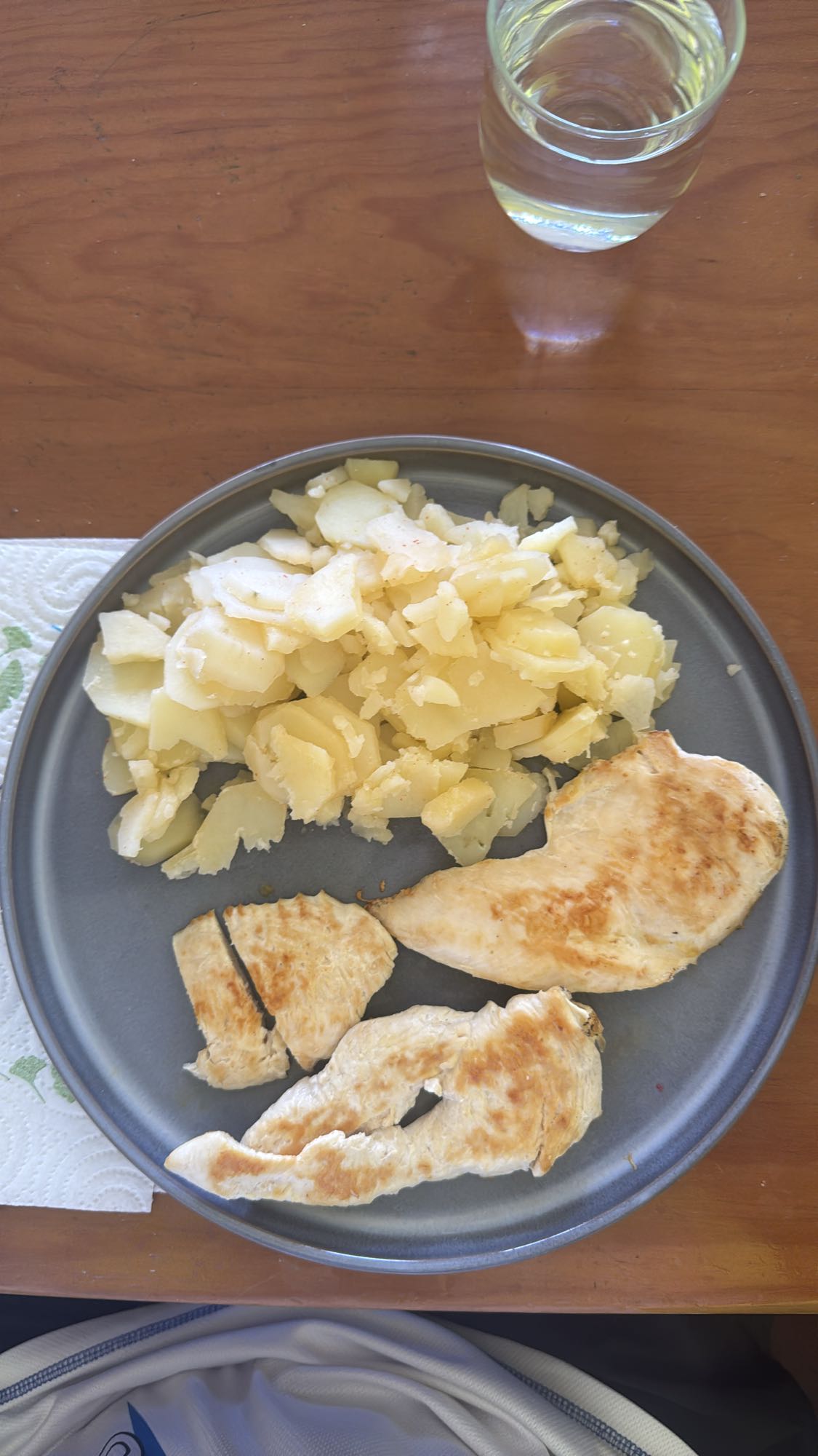 Pollo a la plancha con papas