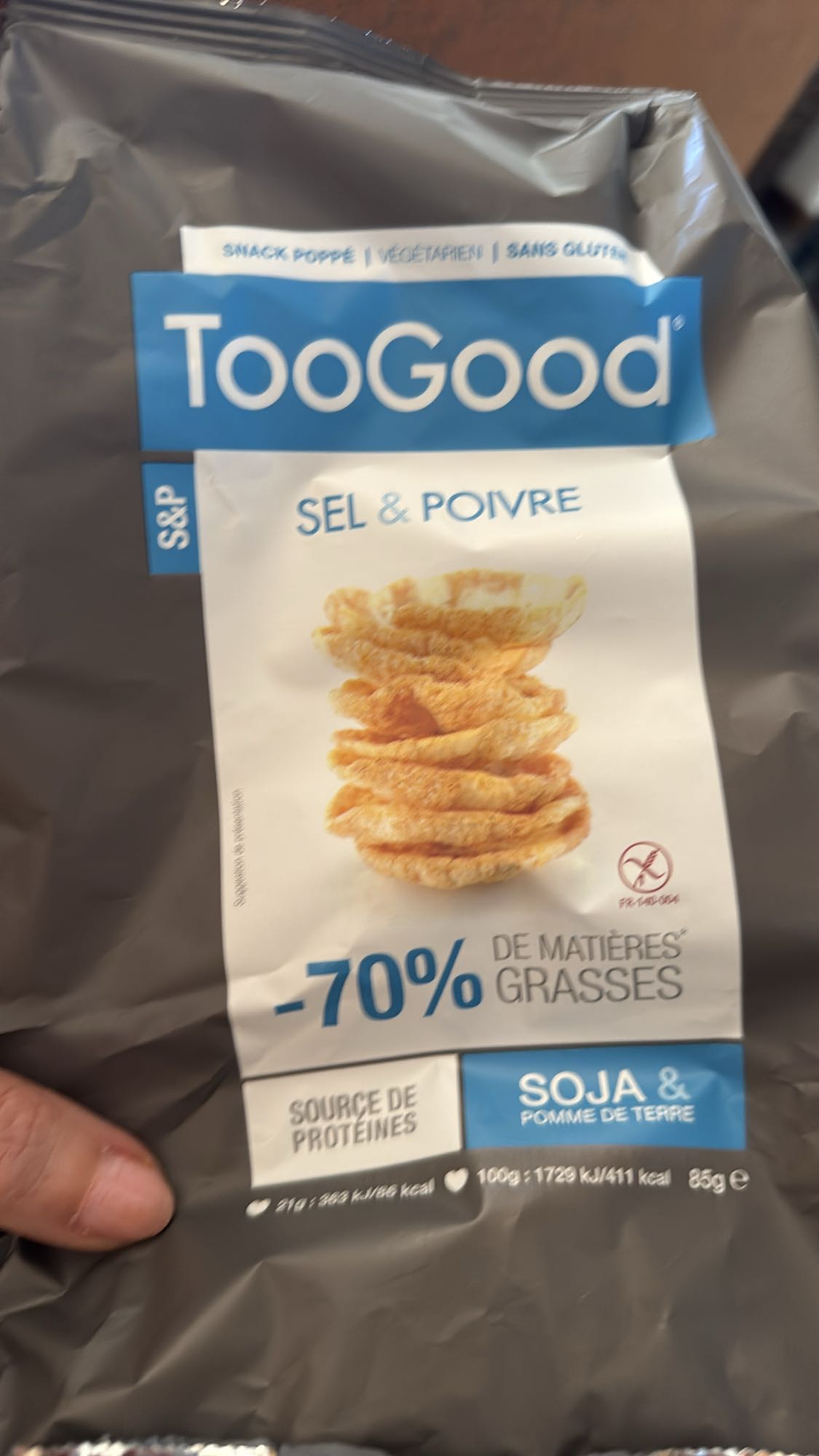 Soja aardappel chips zout