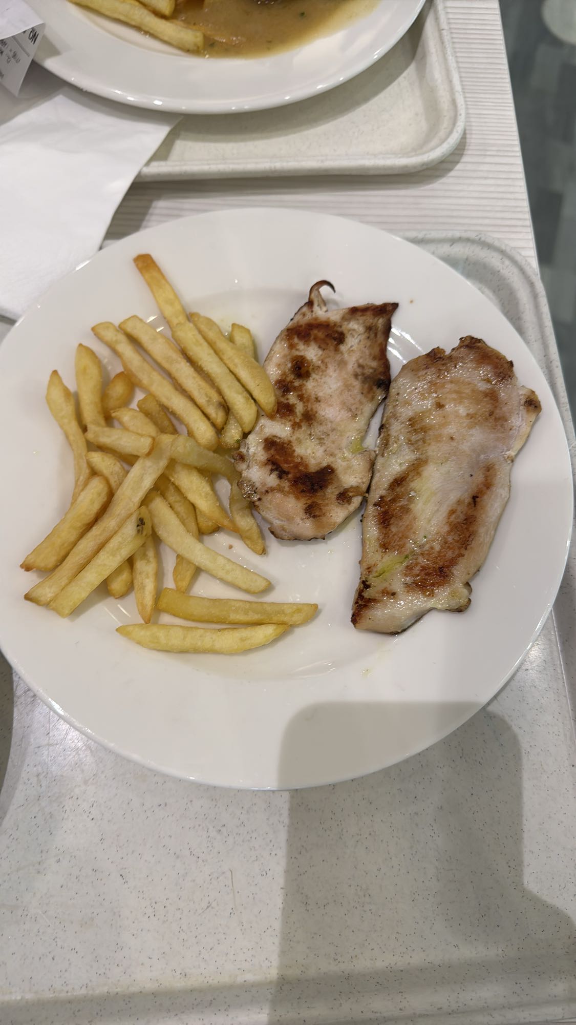 Pollo con papas fritas
