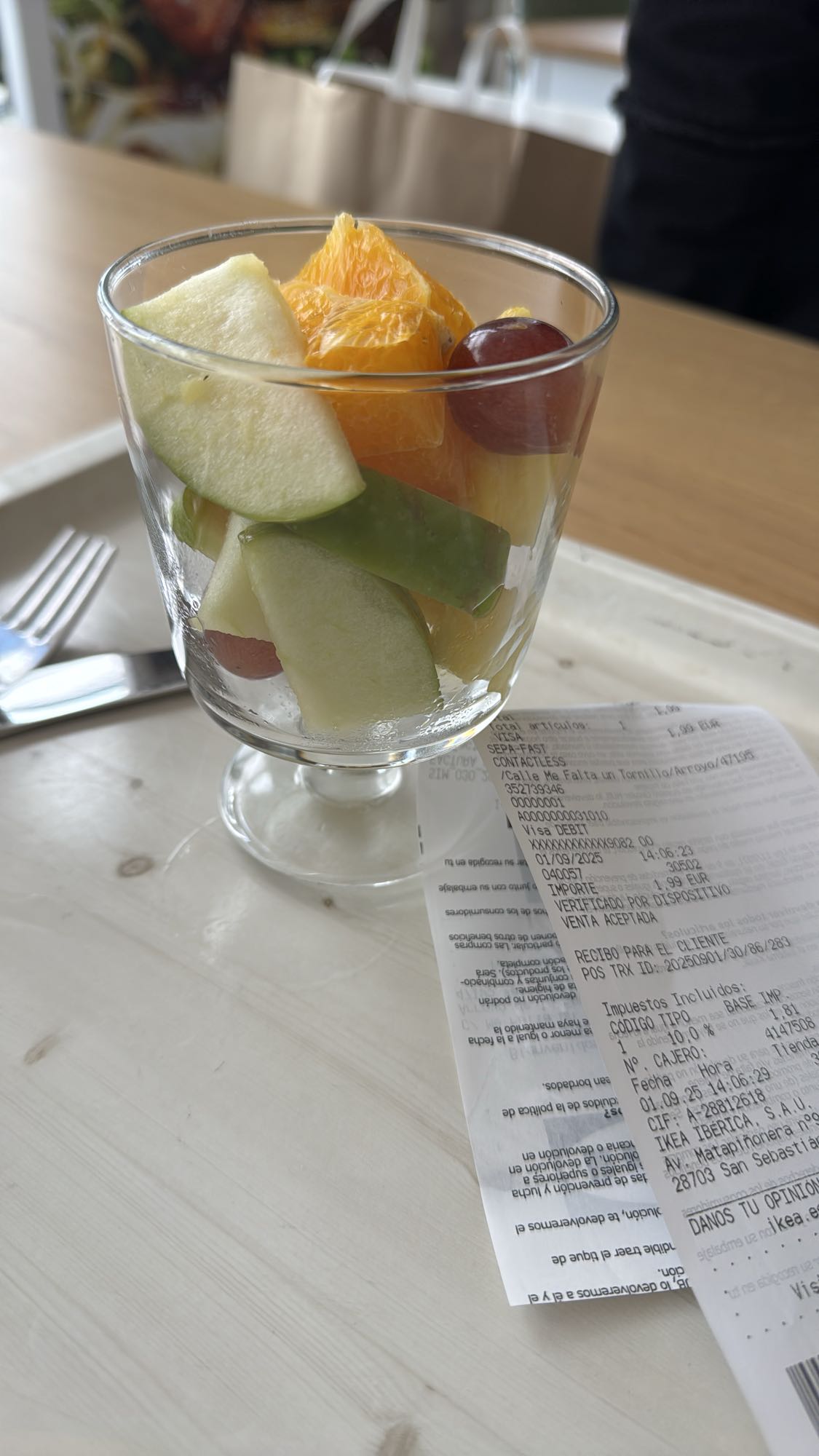 Vaso de fruta fresca