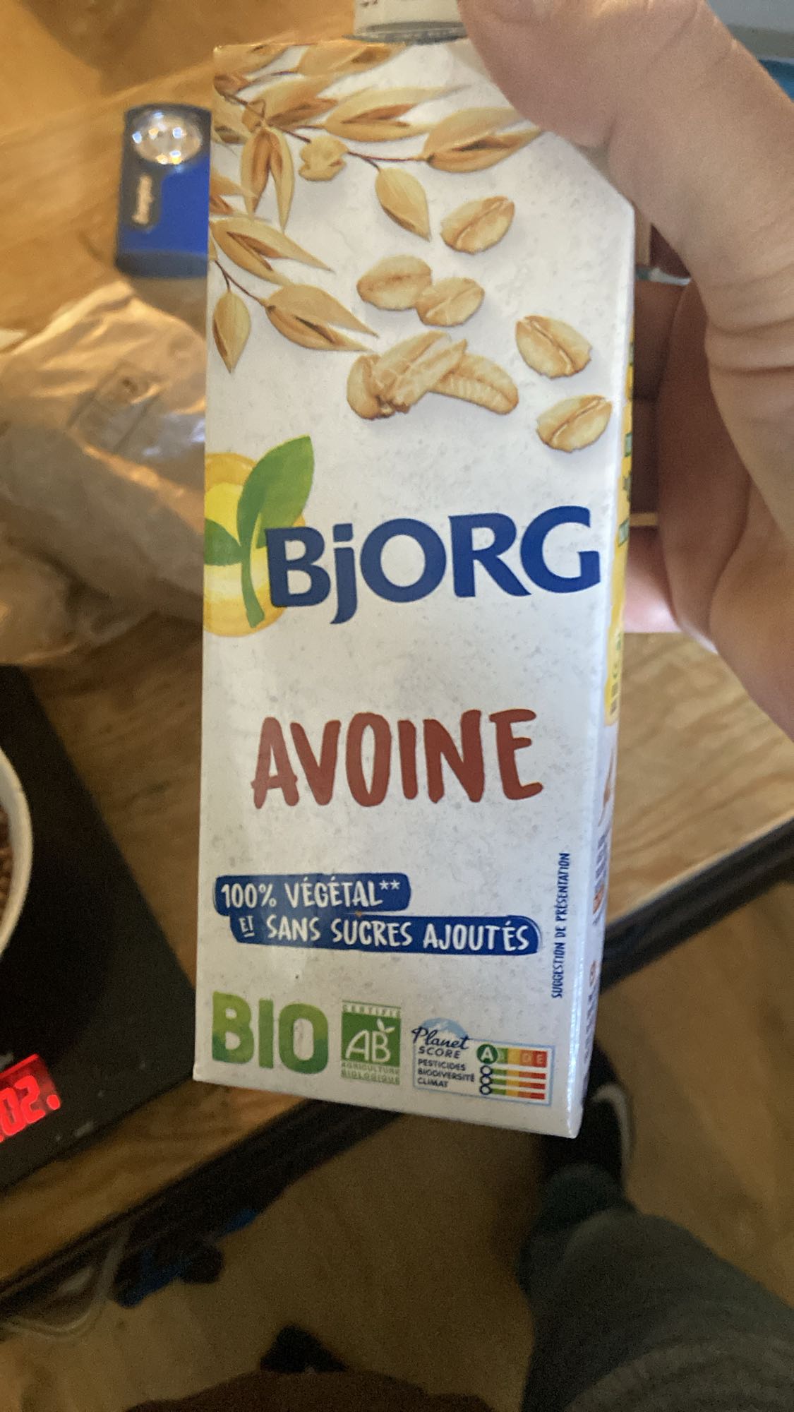 Lait d'avoine bio