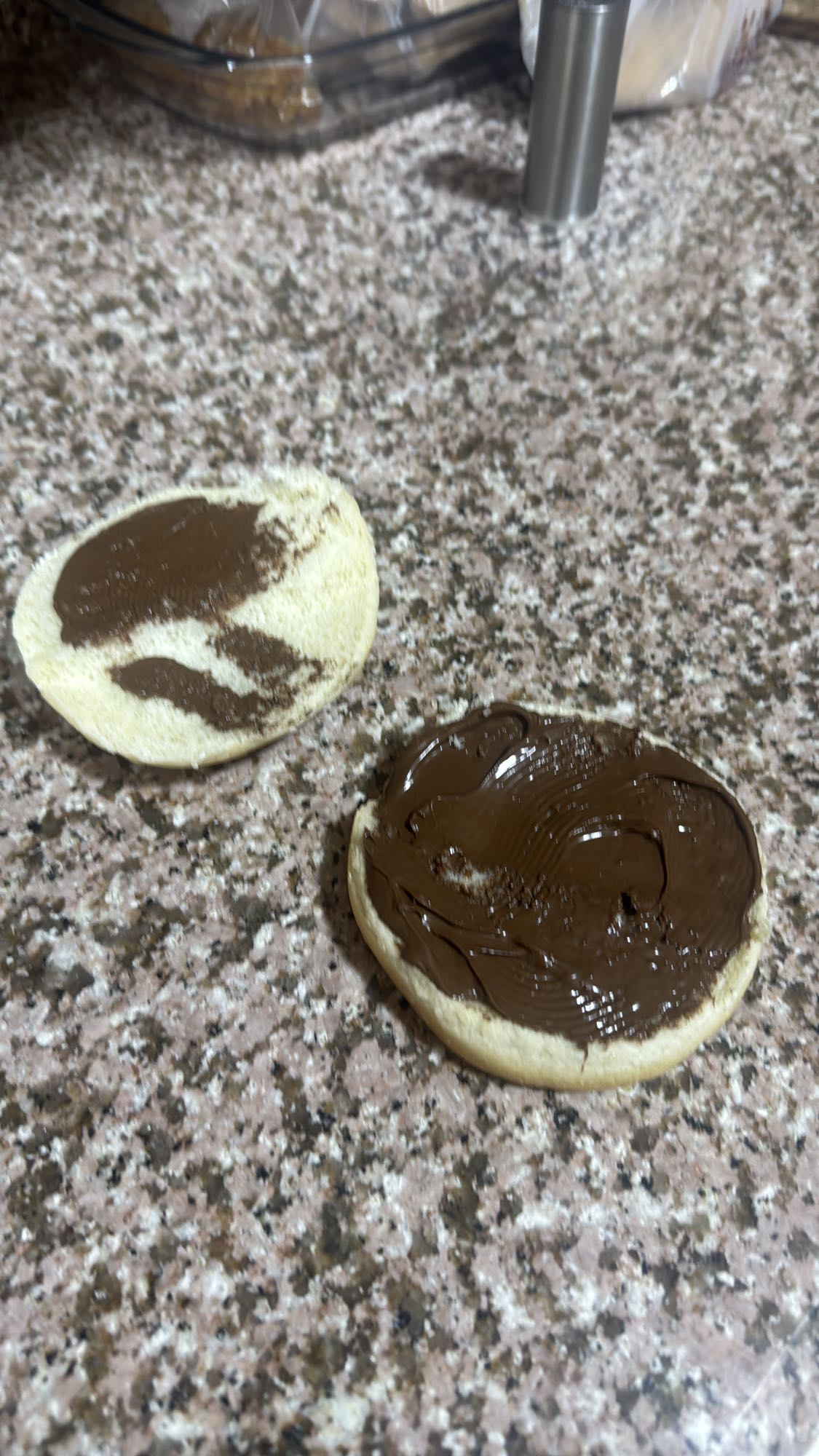 Chocolate spread bun