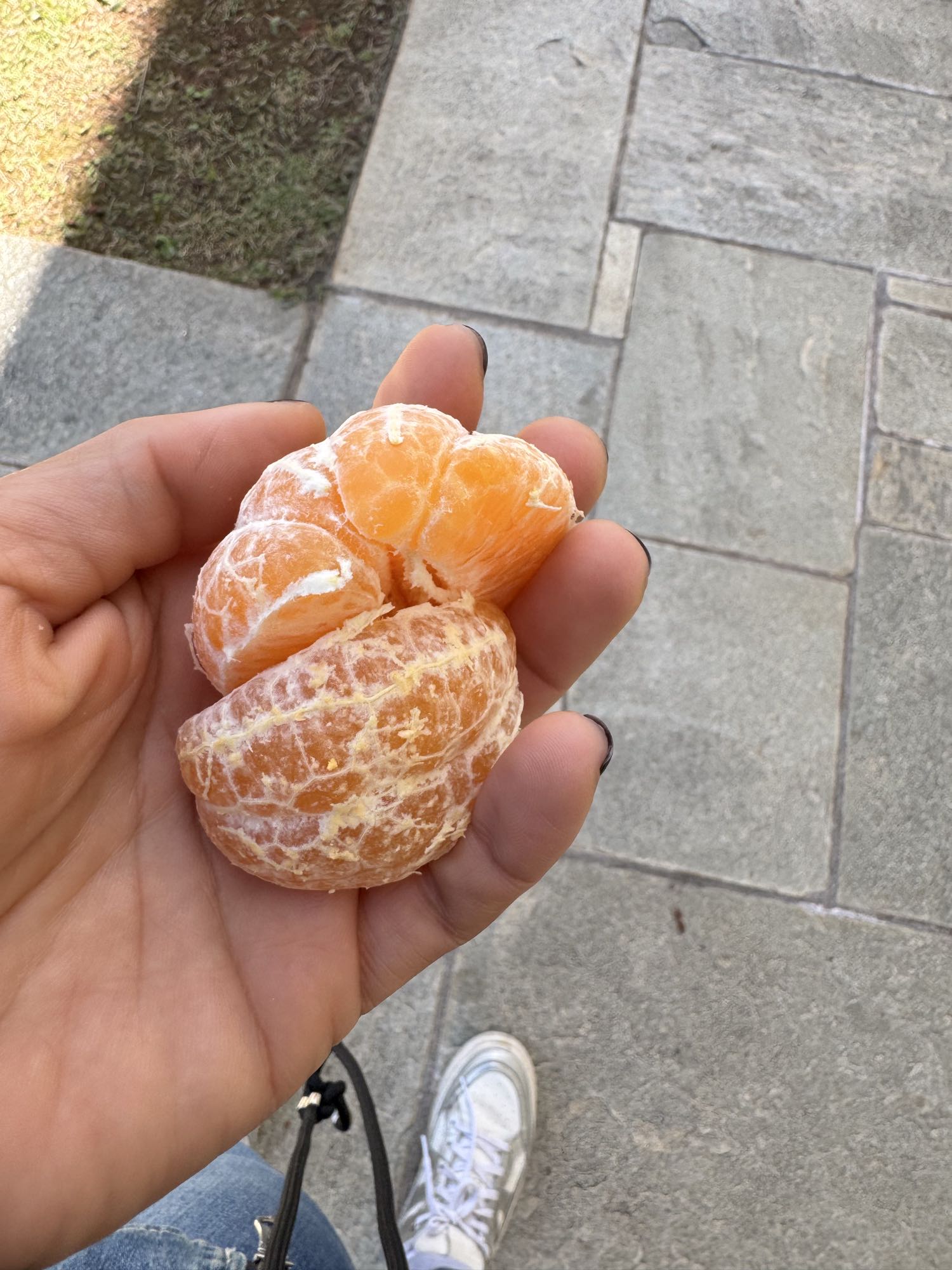 Tangerina descascada