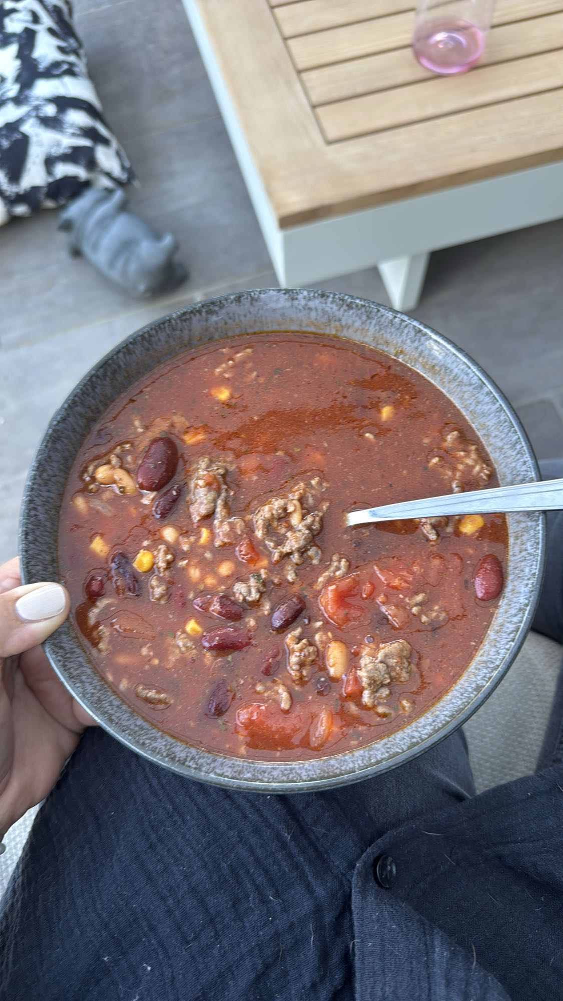 Chili con carne bowl