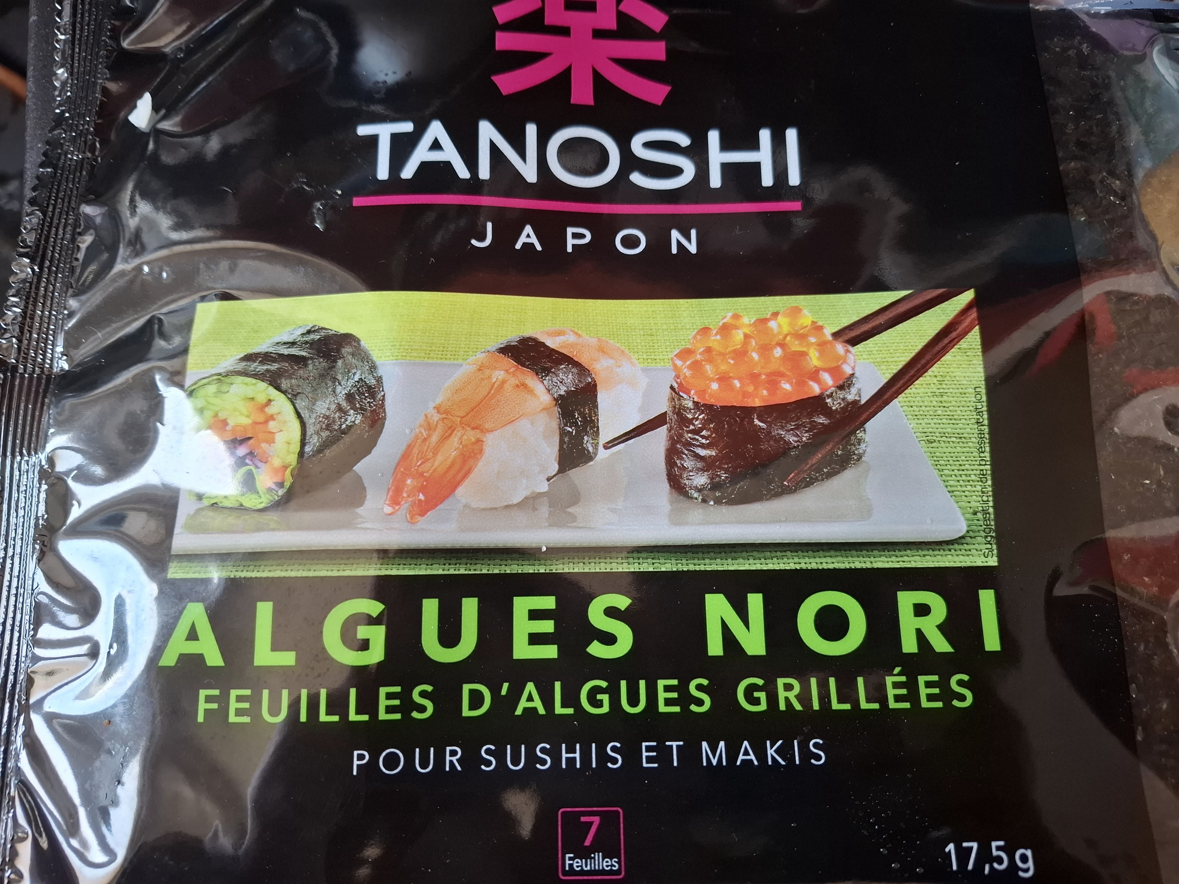 Feuilles d'algues nori