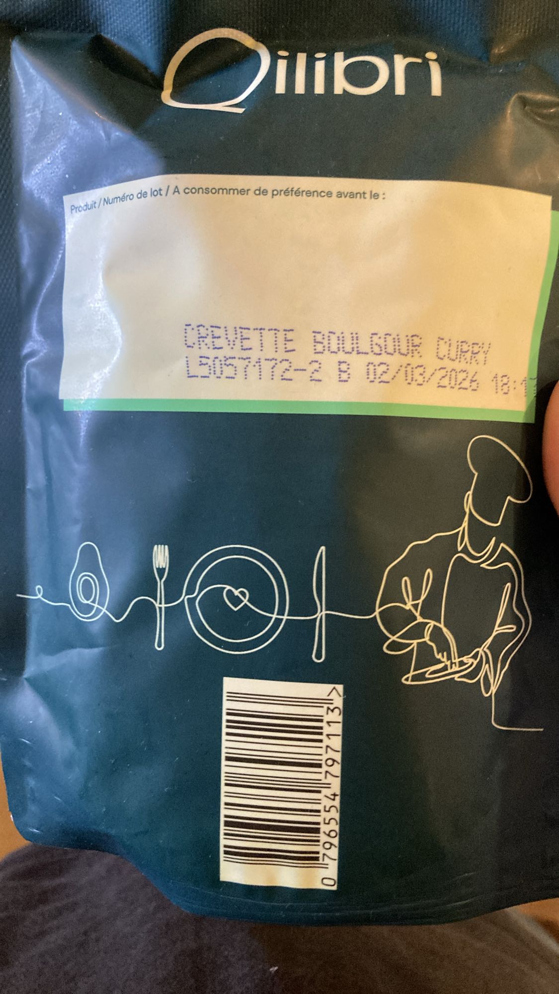 Crevette boulgour curry