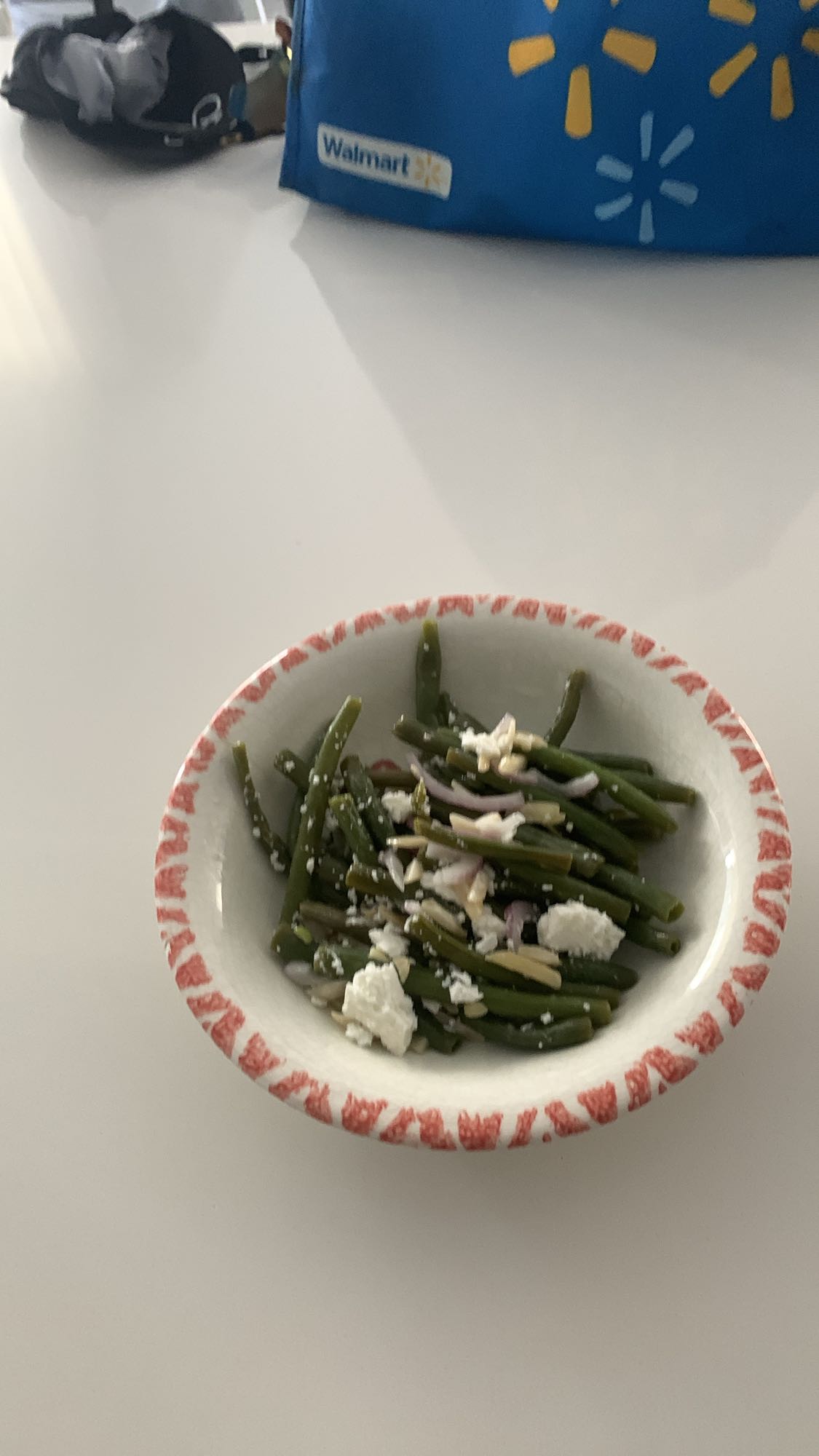 haricots verts feta oignon