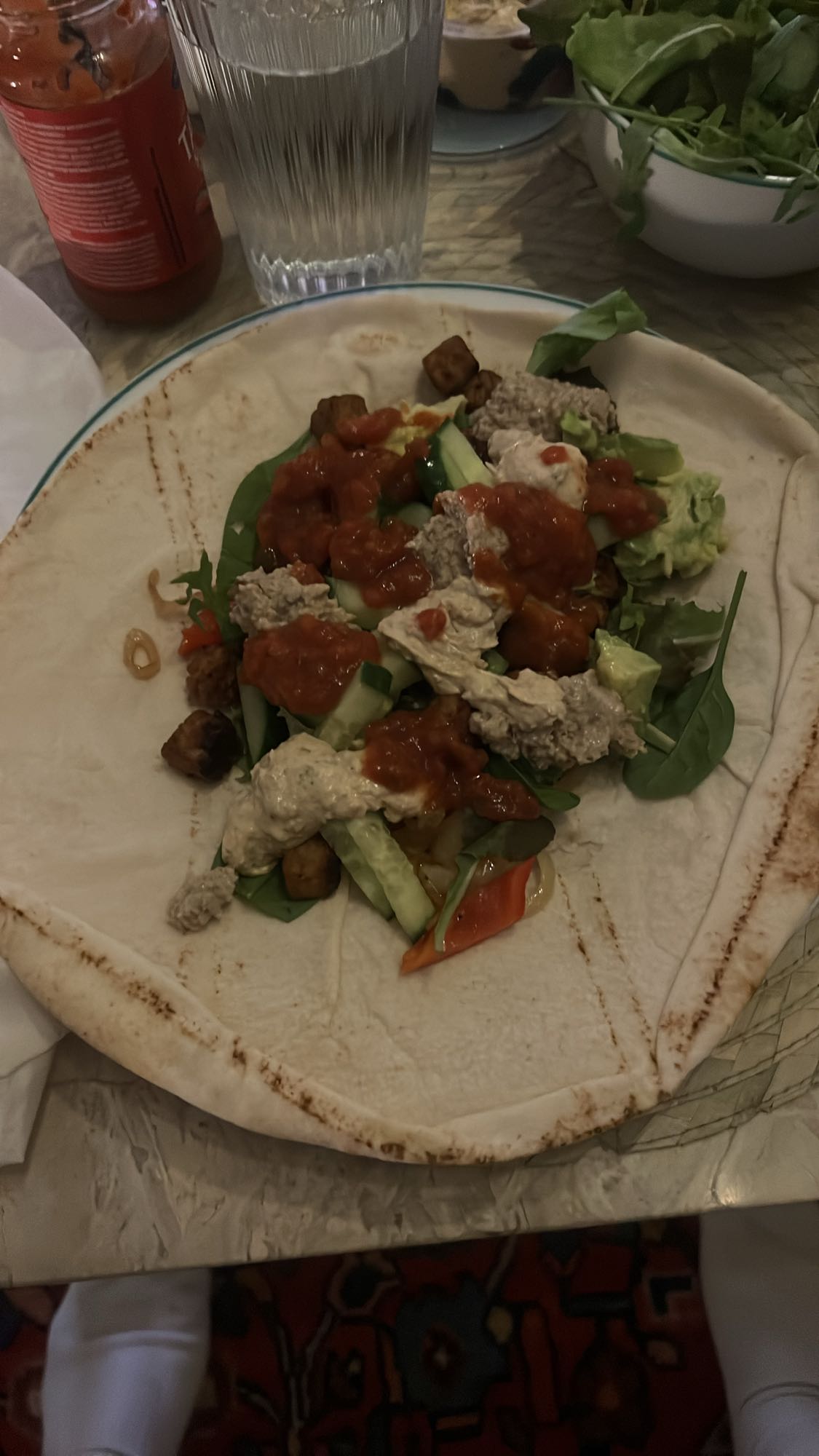 Grönsakswrap med sås