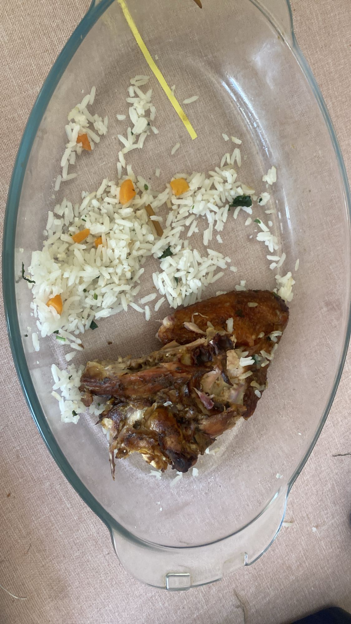 Pollo asado con arroz