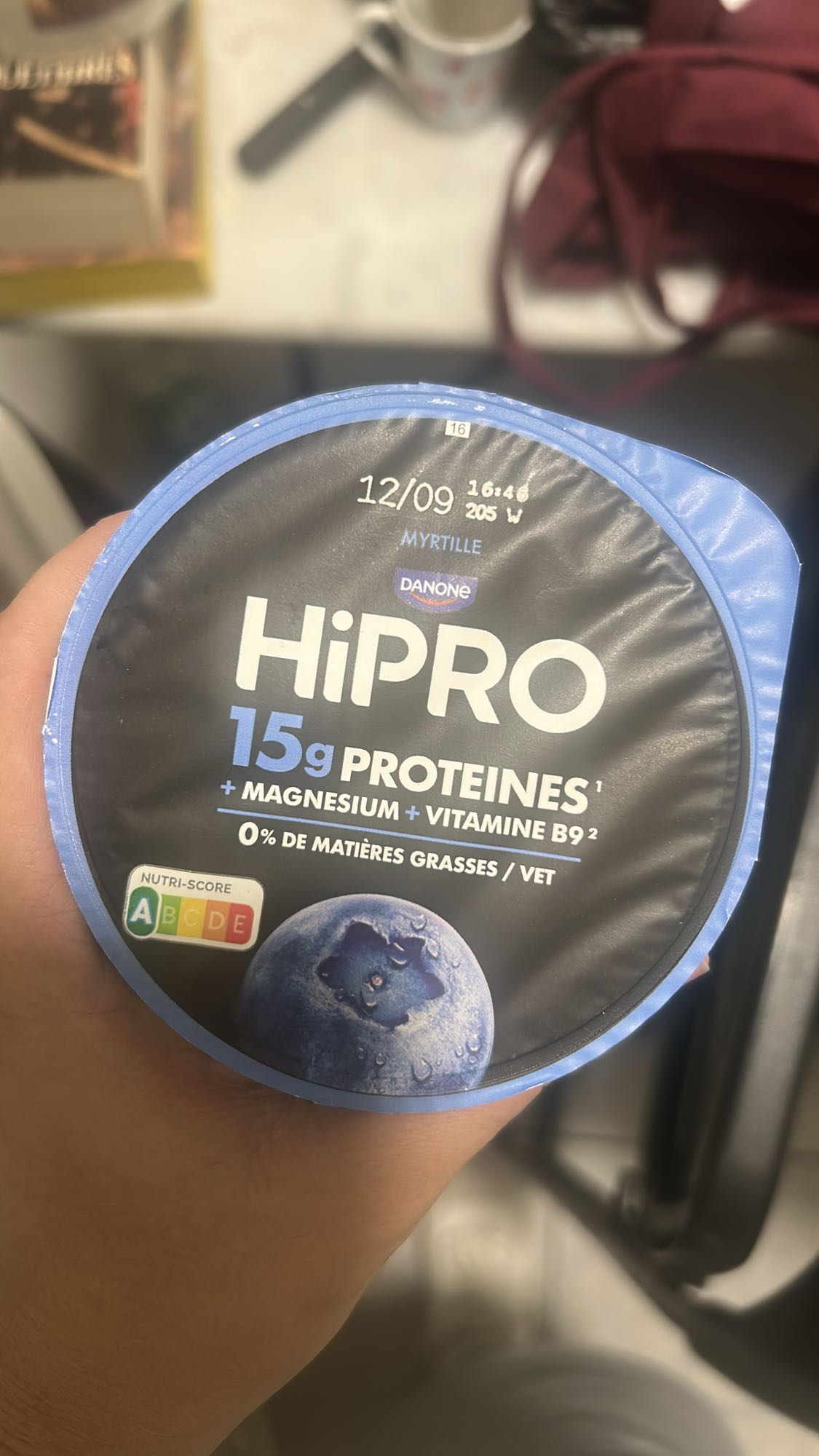 Yaourt myrtille HiPRO