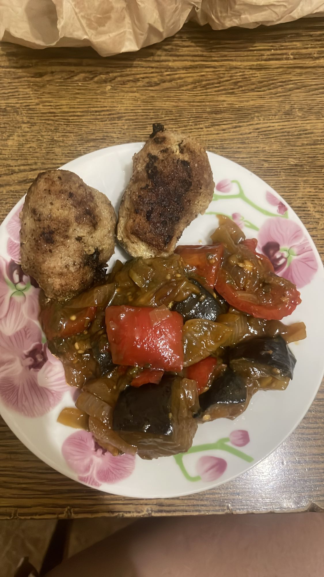 котлеты с овощами