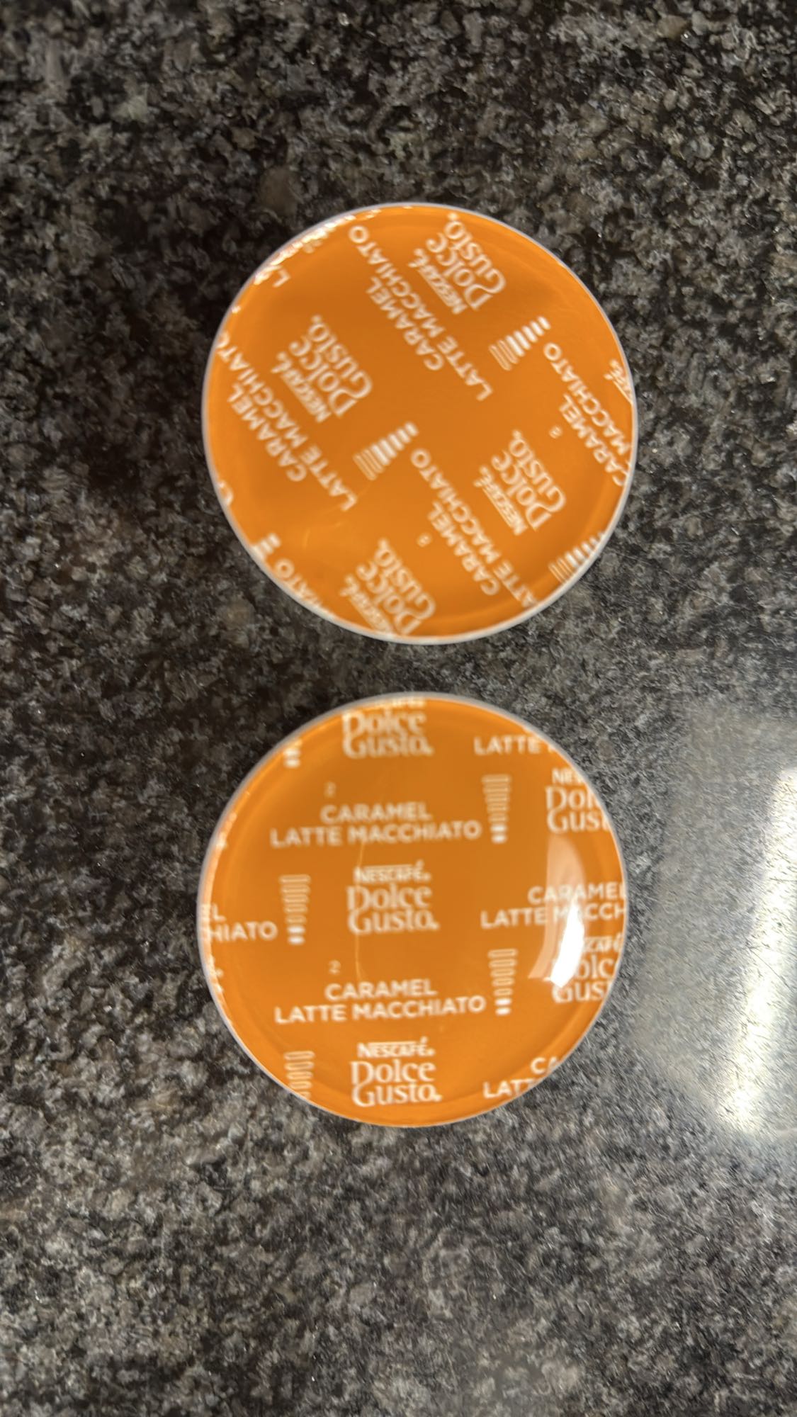 Caramel latte macchiato cups