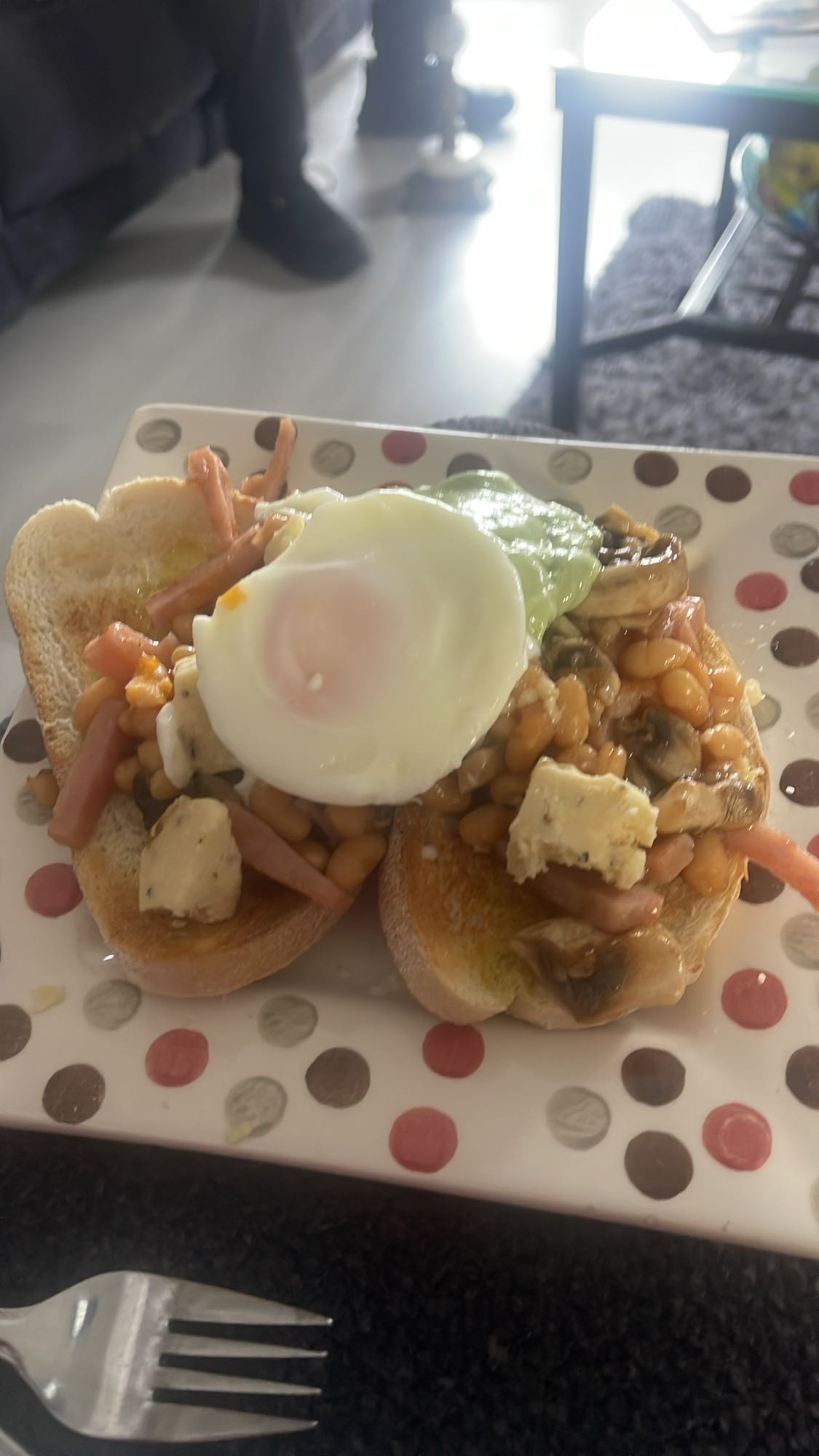 Egg & Bean Toast Stack