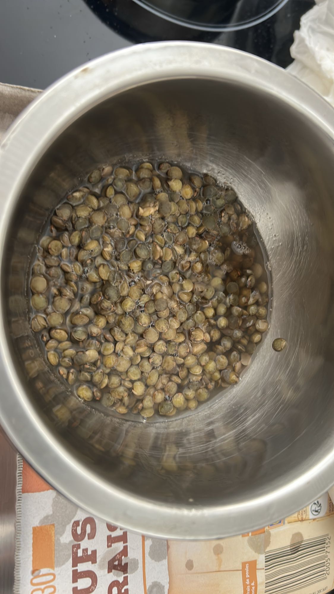 Lentilles bouillies