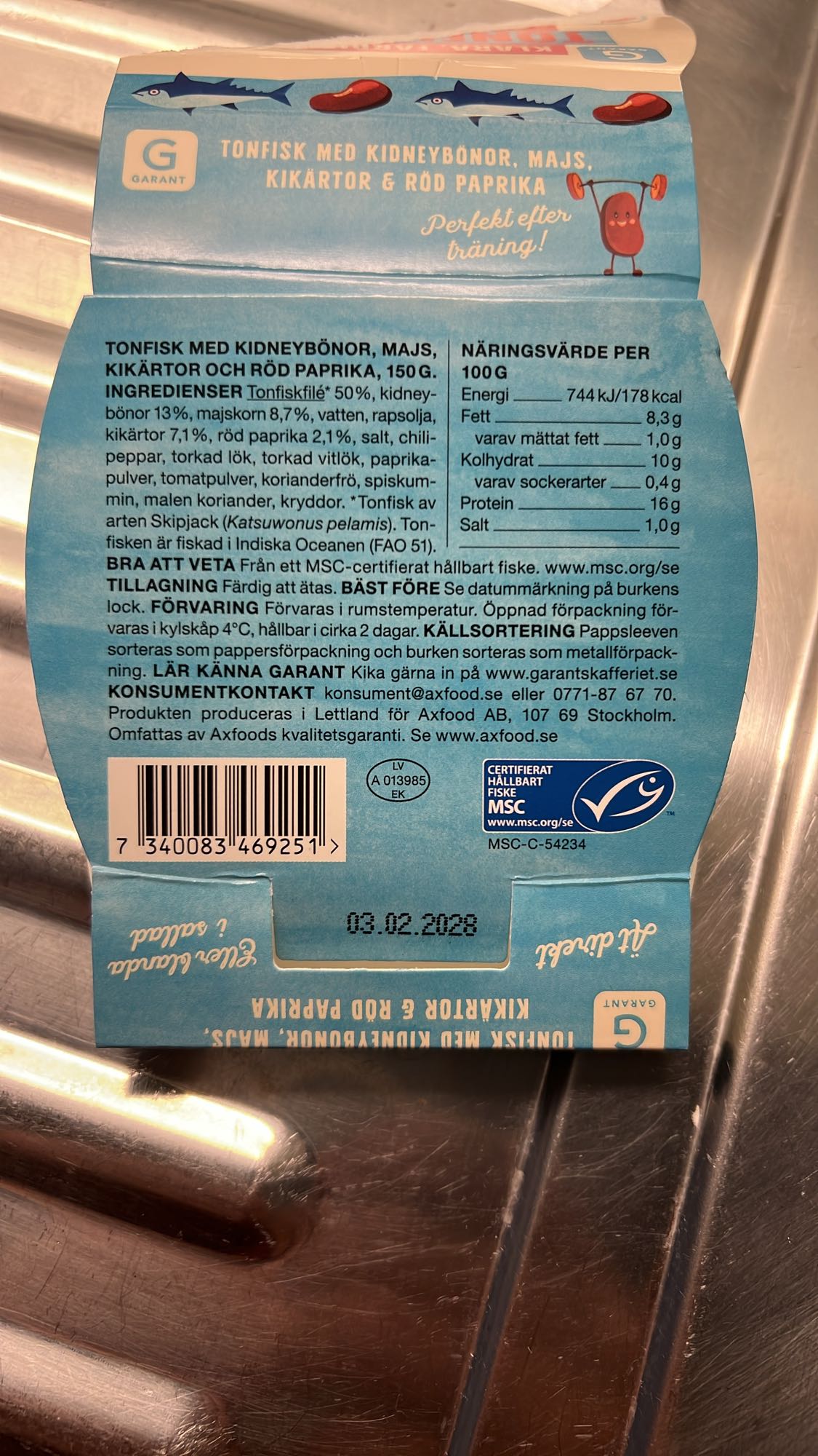 Tonfisk med bönor & paprika