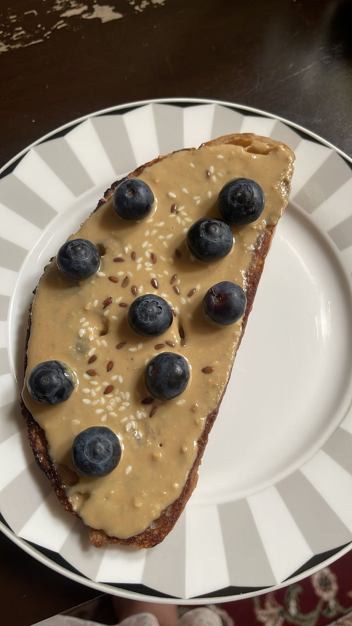 Peanut Butter Blueberry Toast