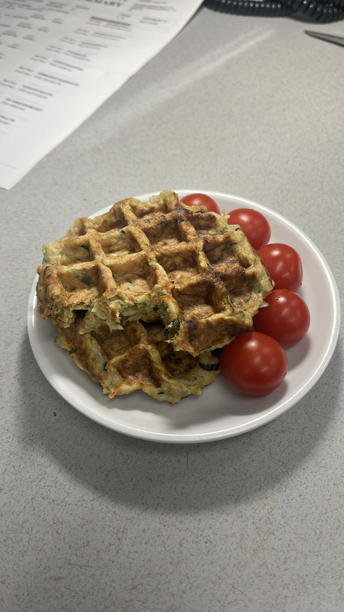 Groentewafels met tomaat