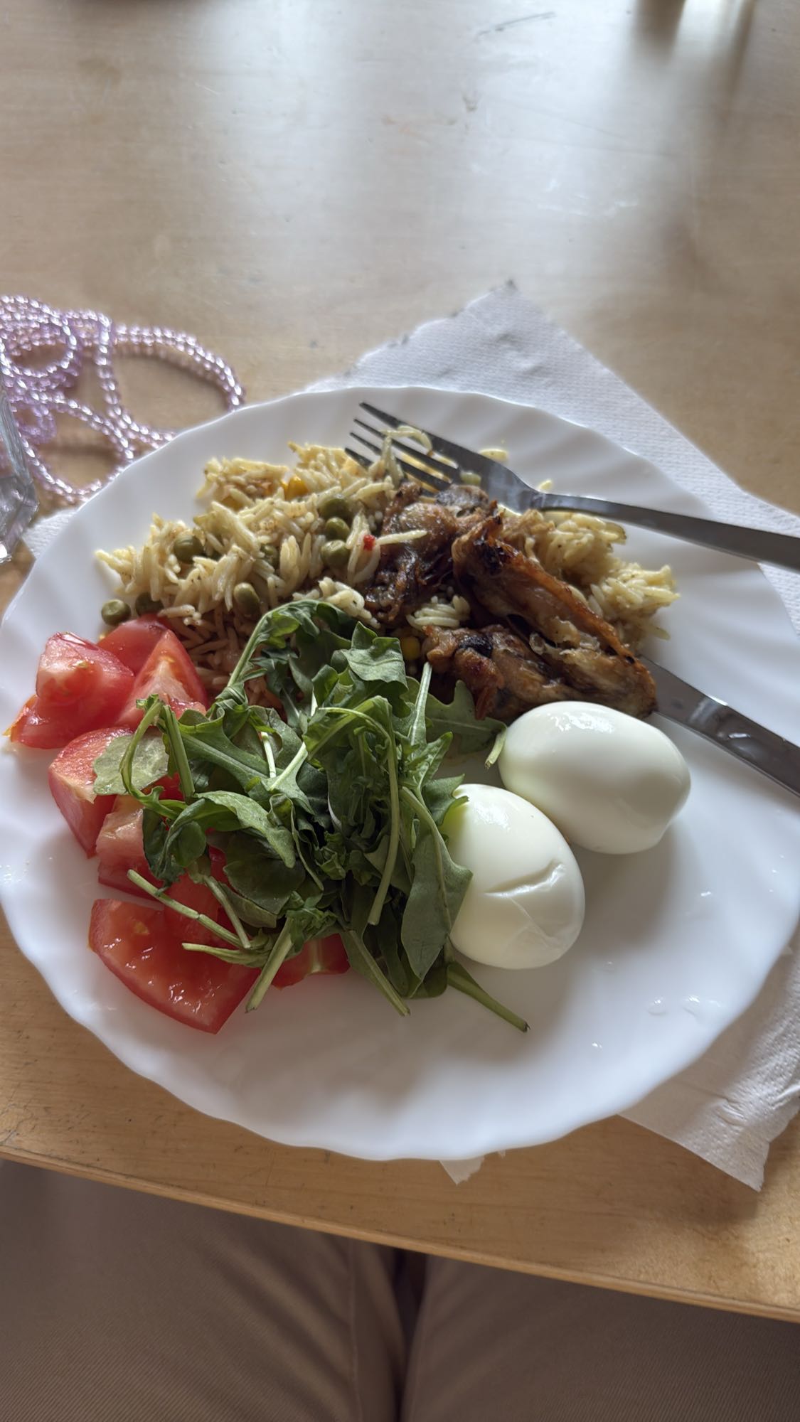 Ris med kyckling och ägg