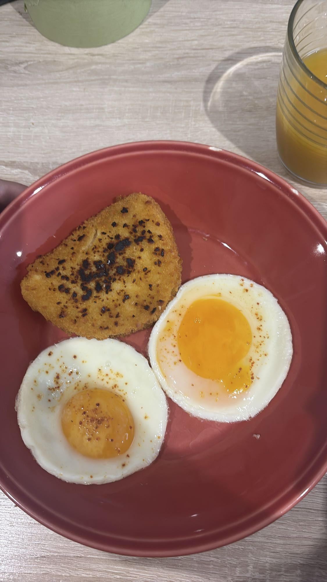 œufs et escalope panée