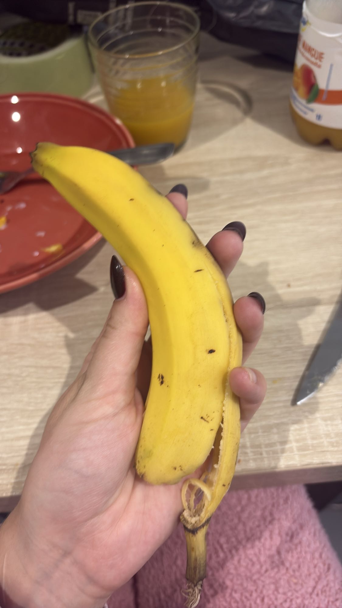 Banane et jus d'orange