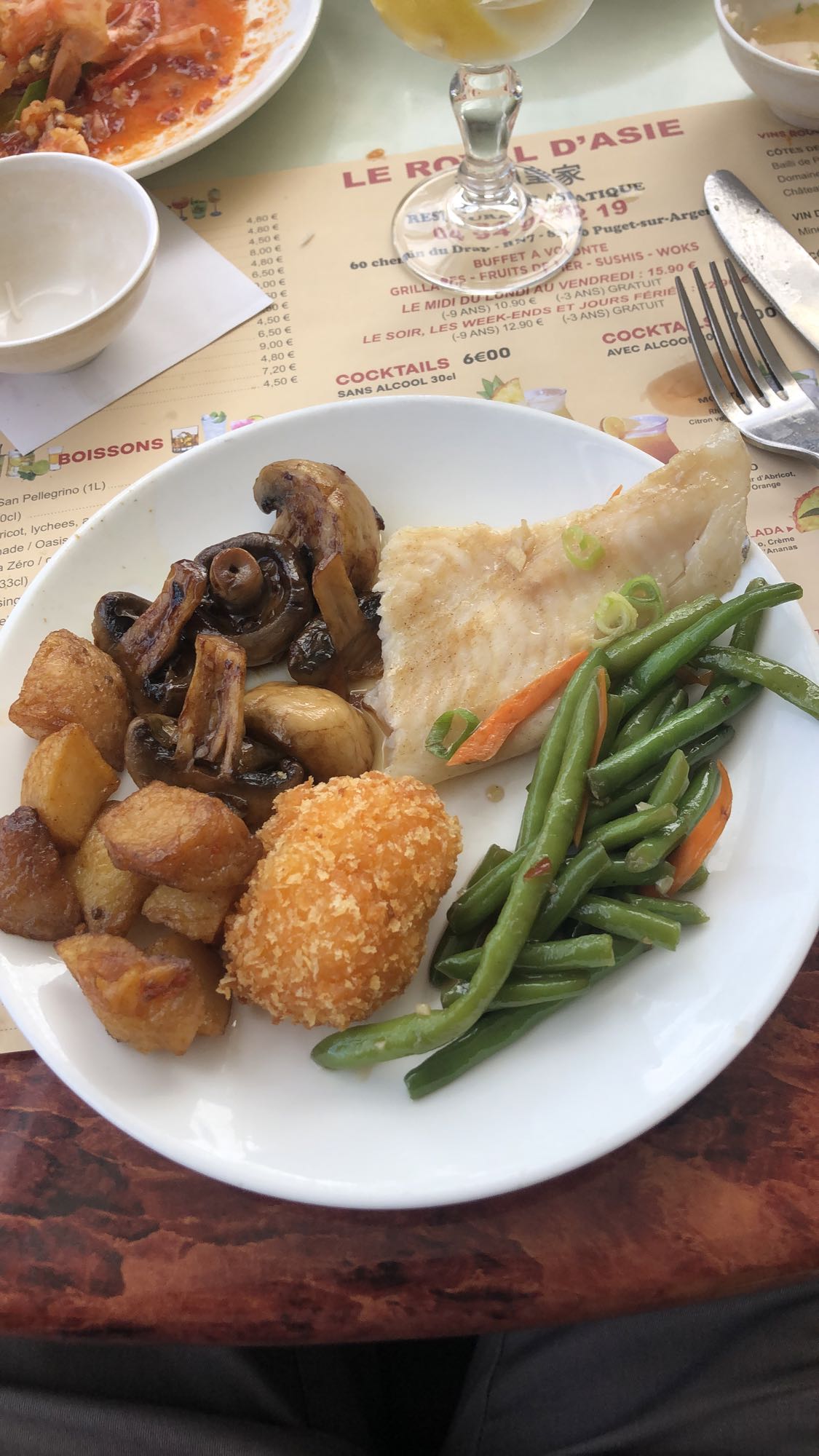 Assiette poisson et légumes