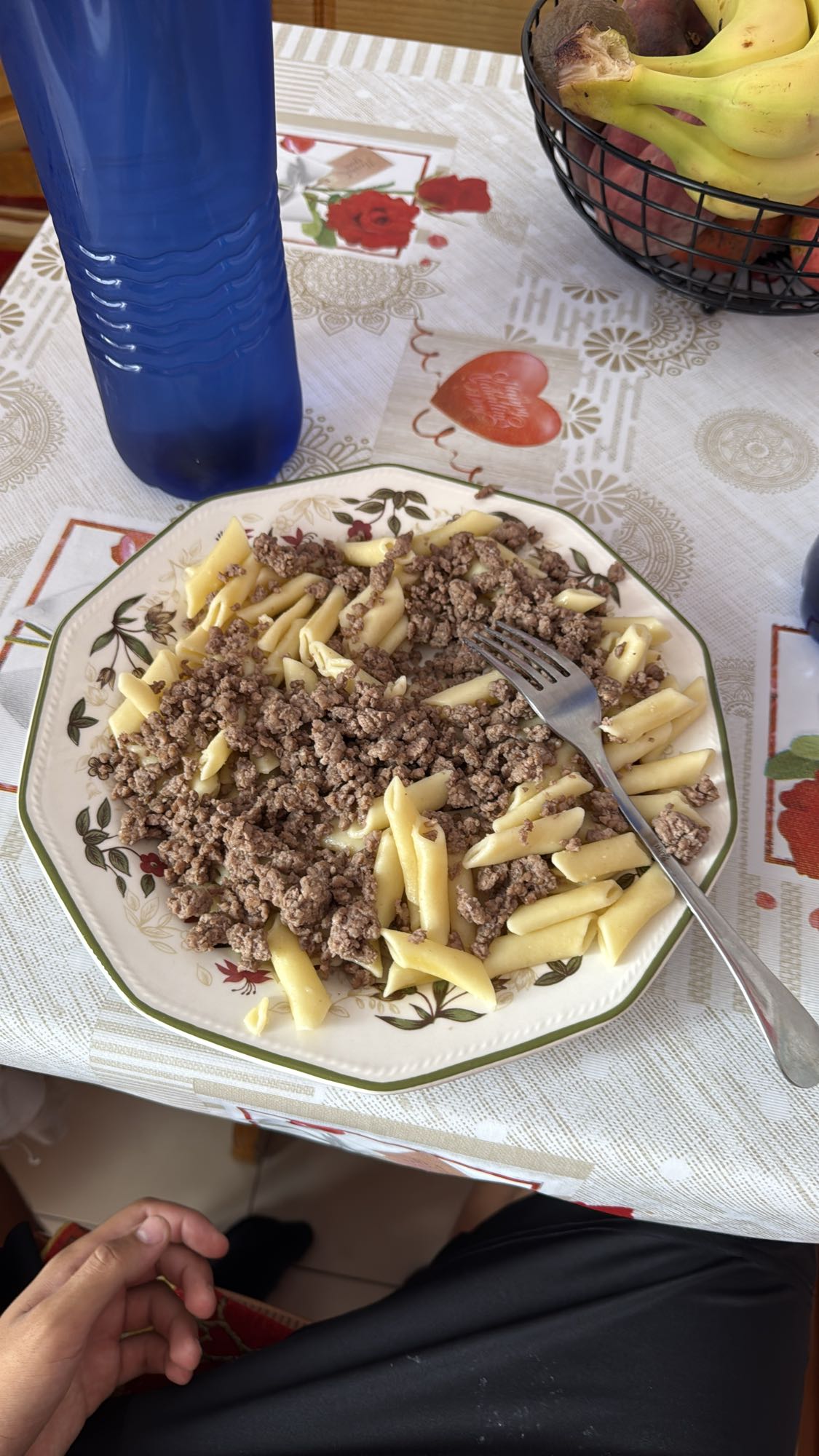 Pasta con carne molida