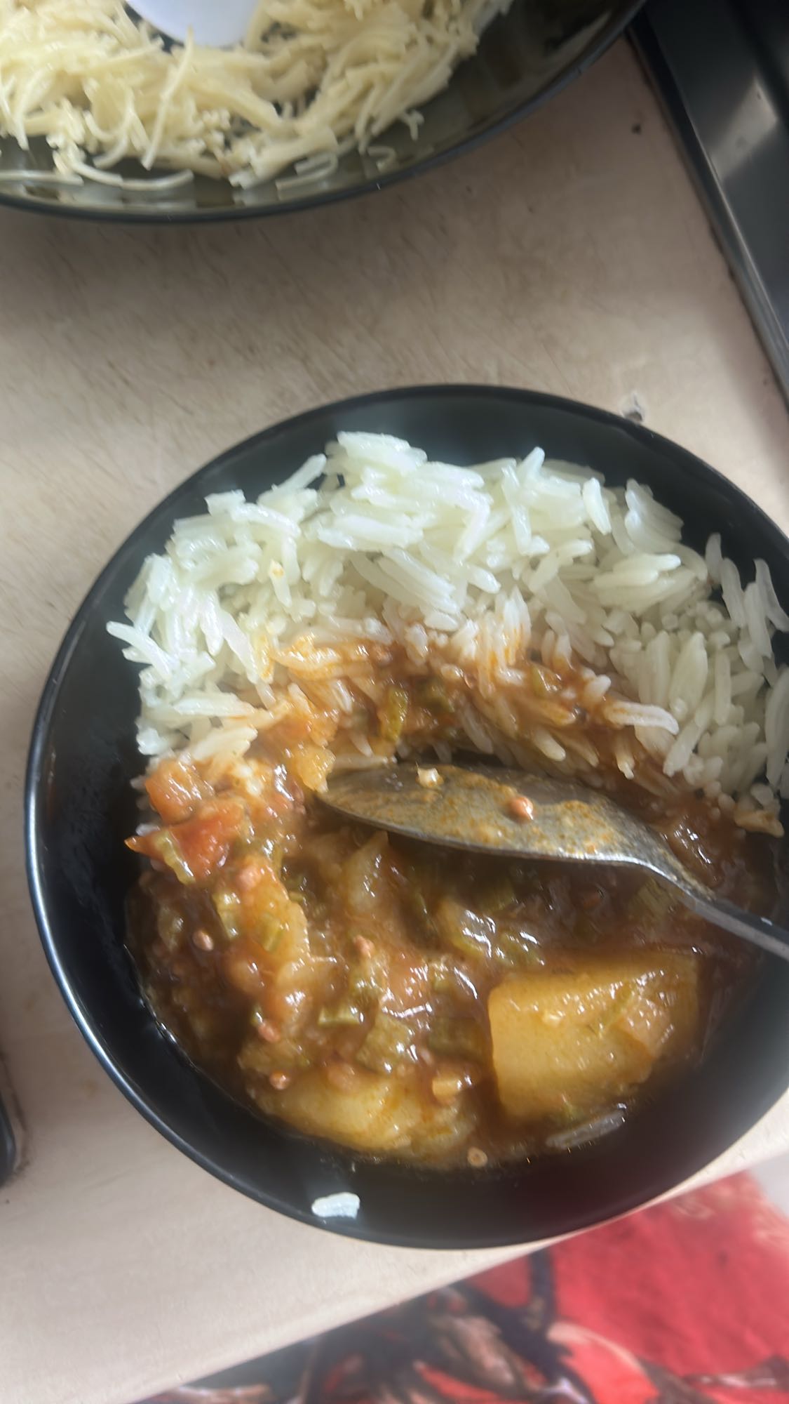 Rijst met groentecurry