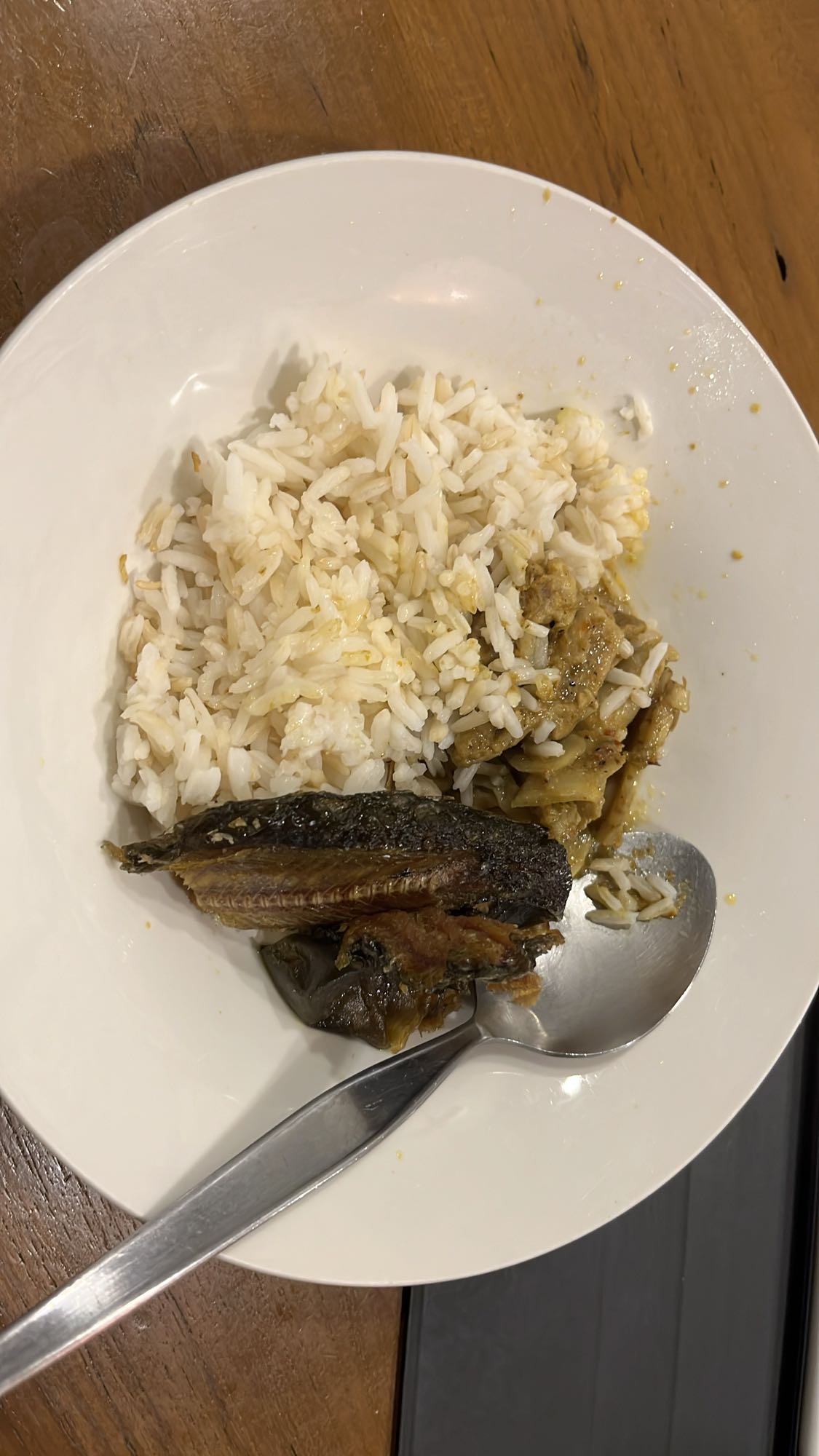 Rice with fish curry