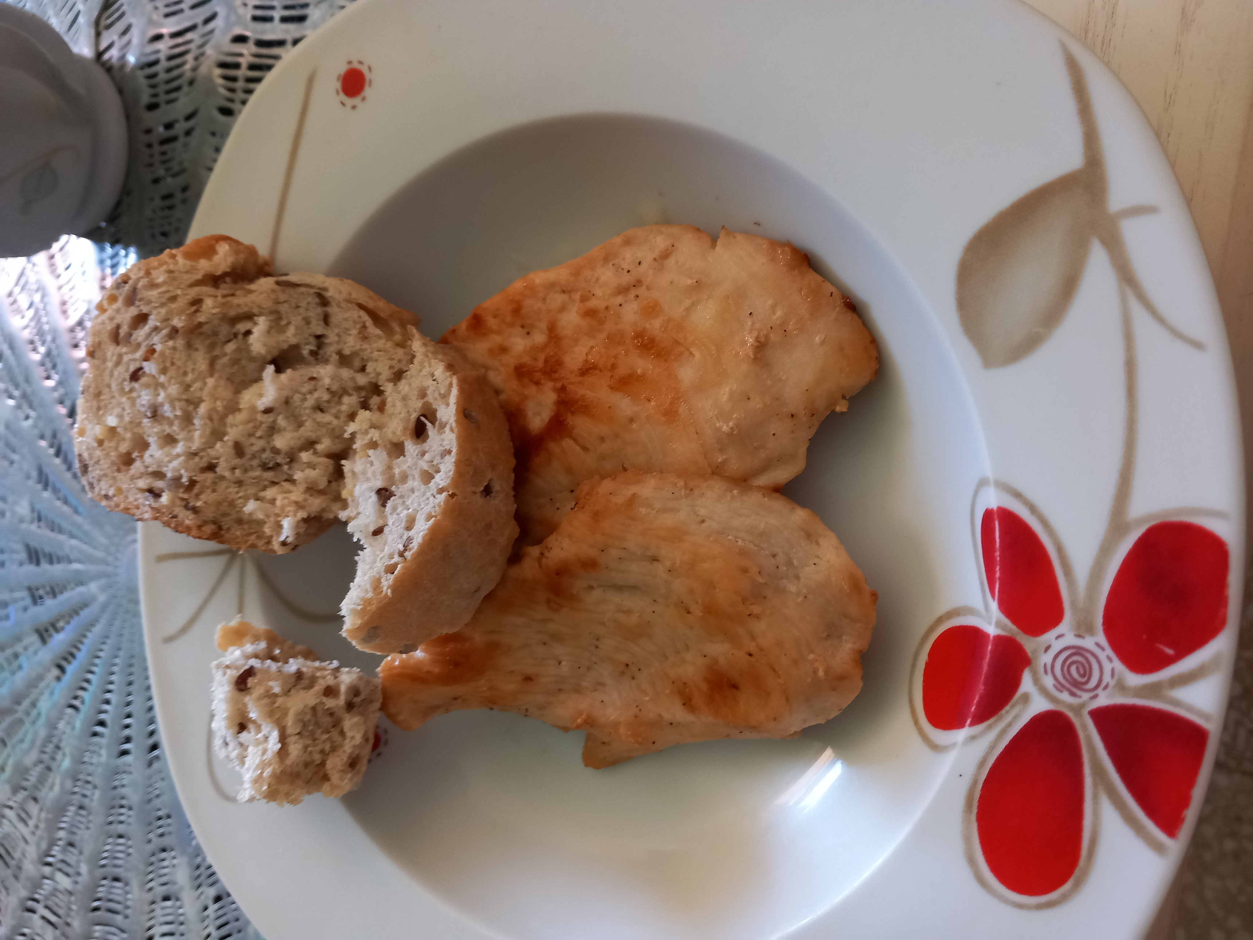 Poulet et pain complet