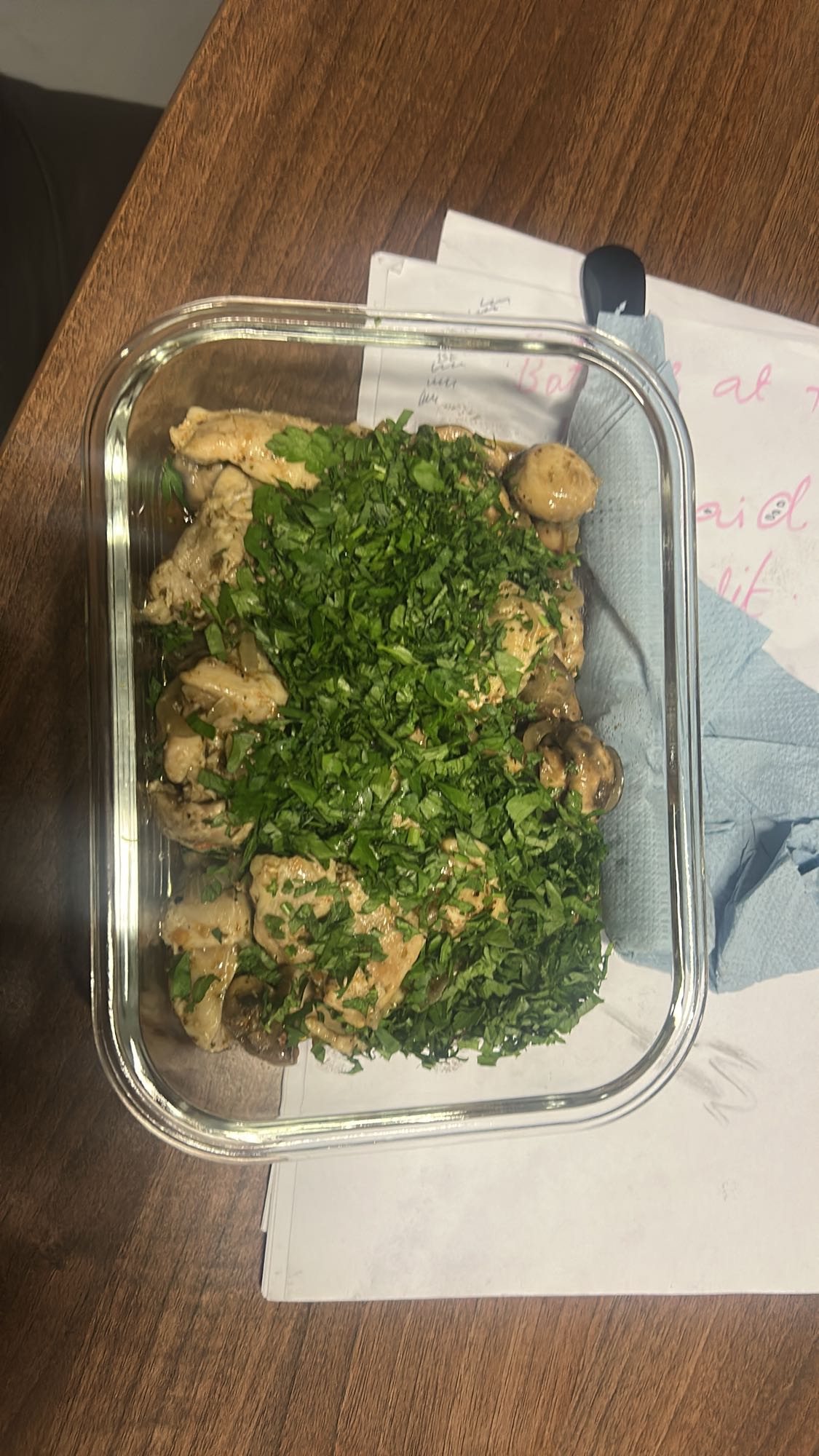 Chicken mushroom herb bowl