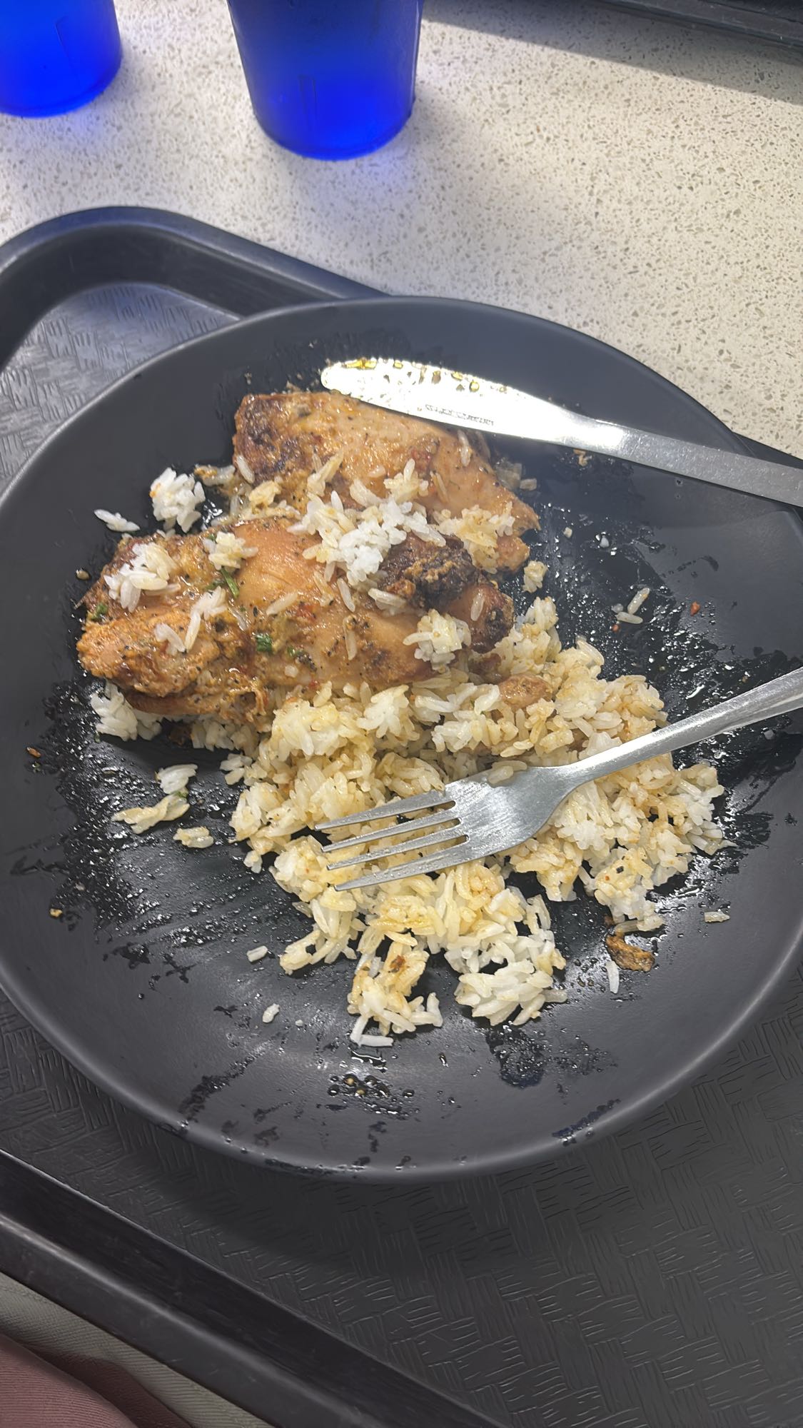 pollo asado con arroz