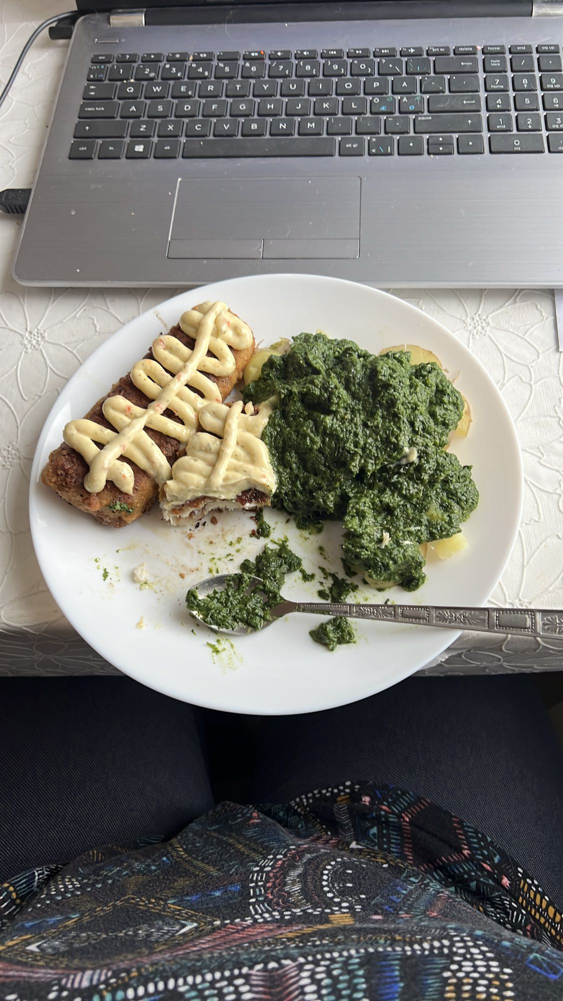 Potatis, spenat & fiskpinne