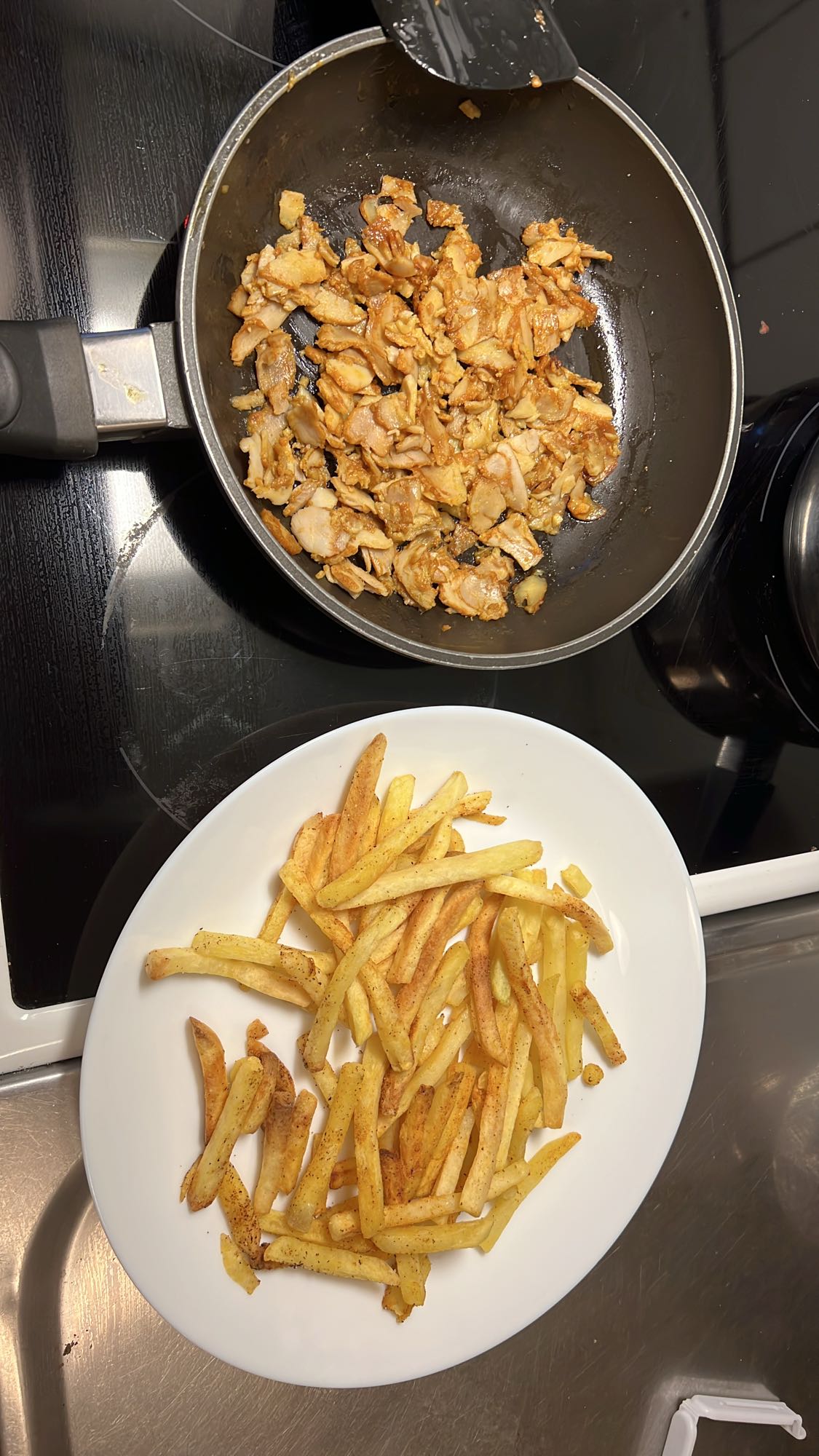 Kycklingkebab med pommes