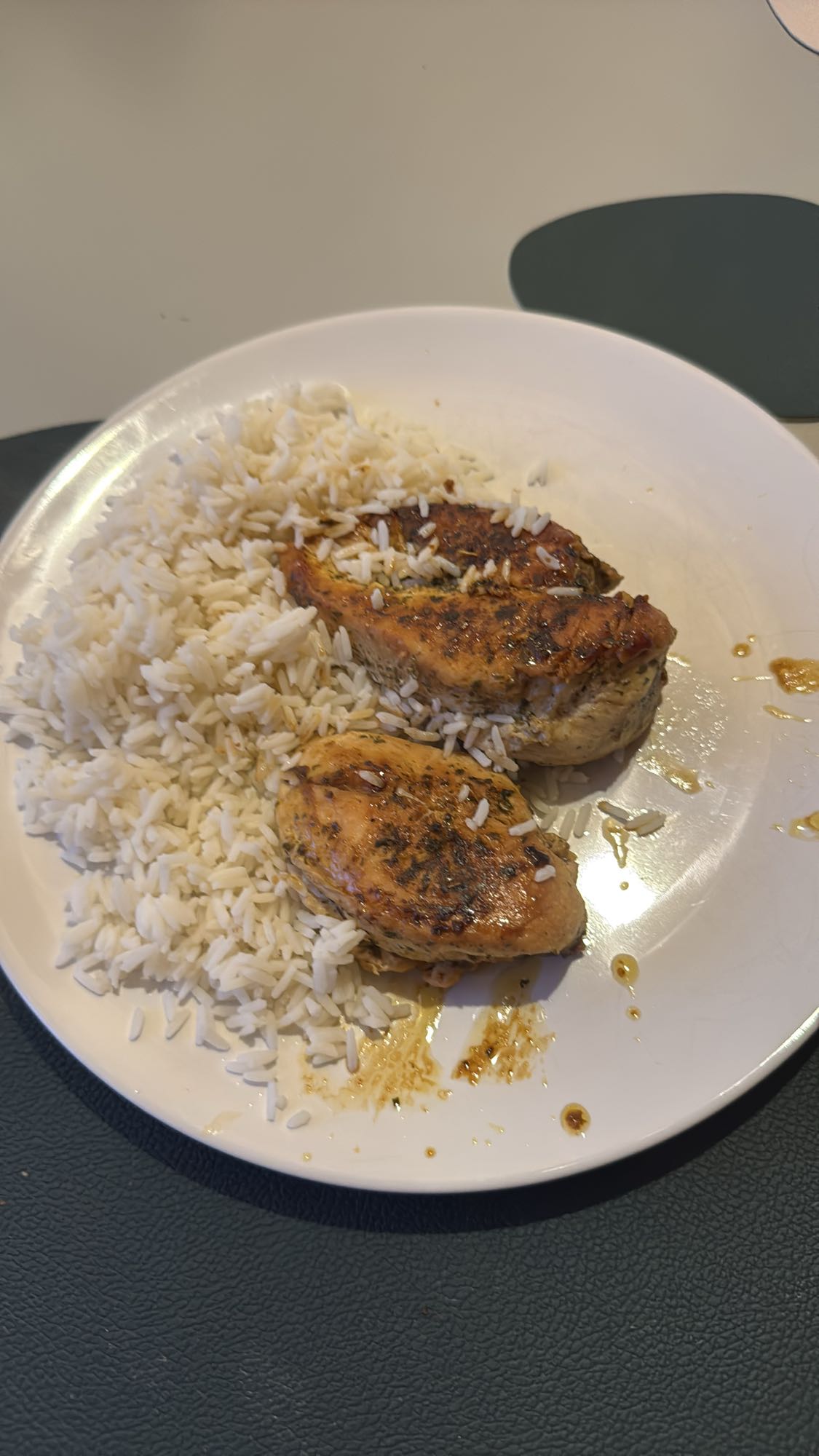 Kipfilet met witte rijst