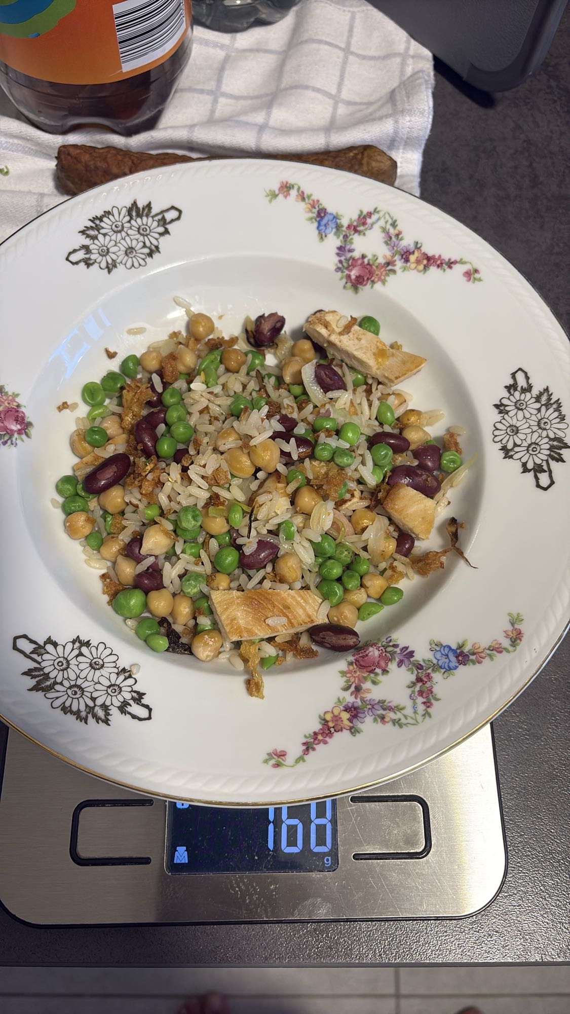 rijst met kip en bonen