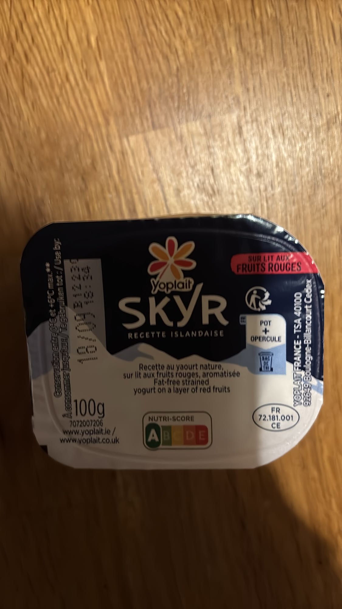 Skyr fruits rouges