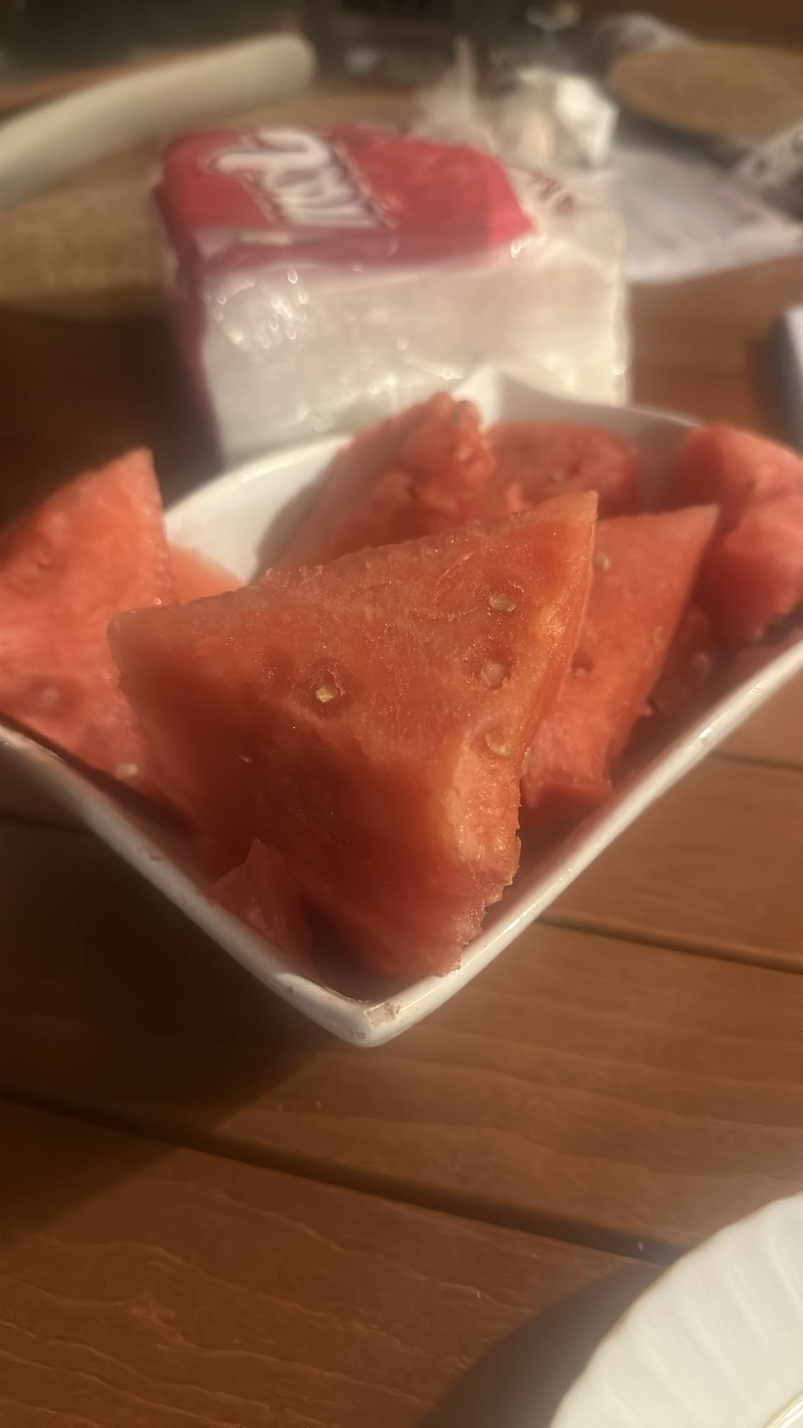 Fresh watermelon slices