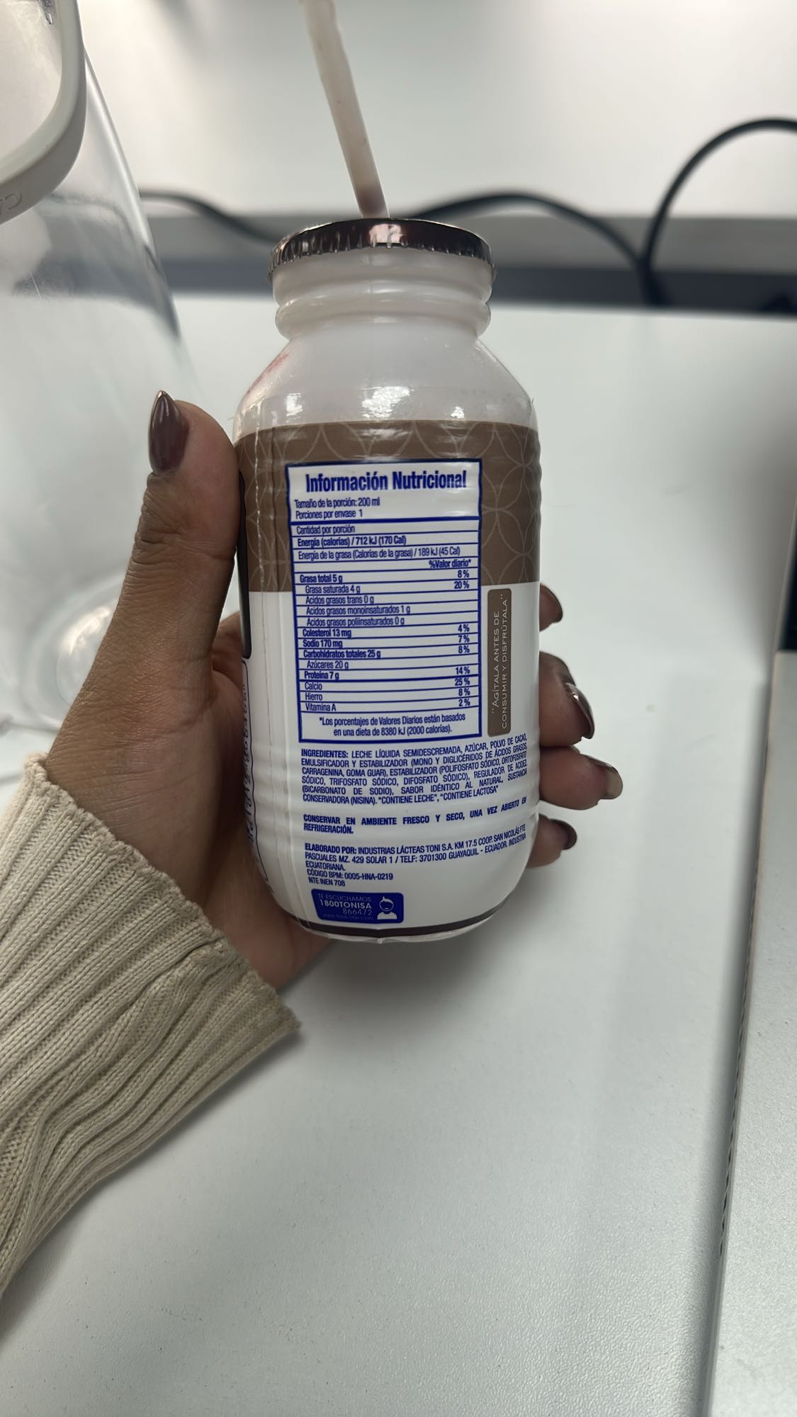 Bebida láctea sabor chocolate