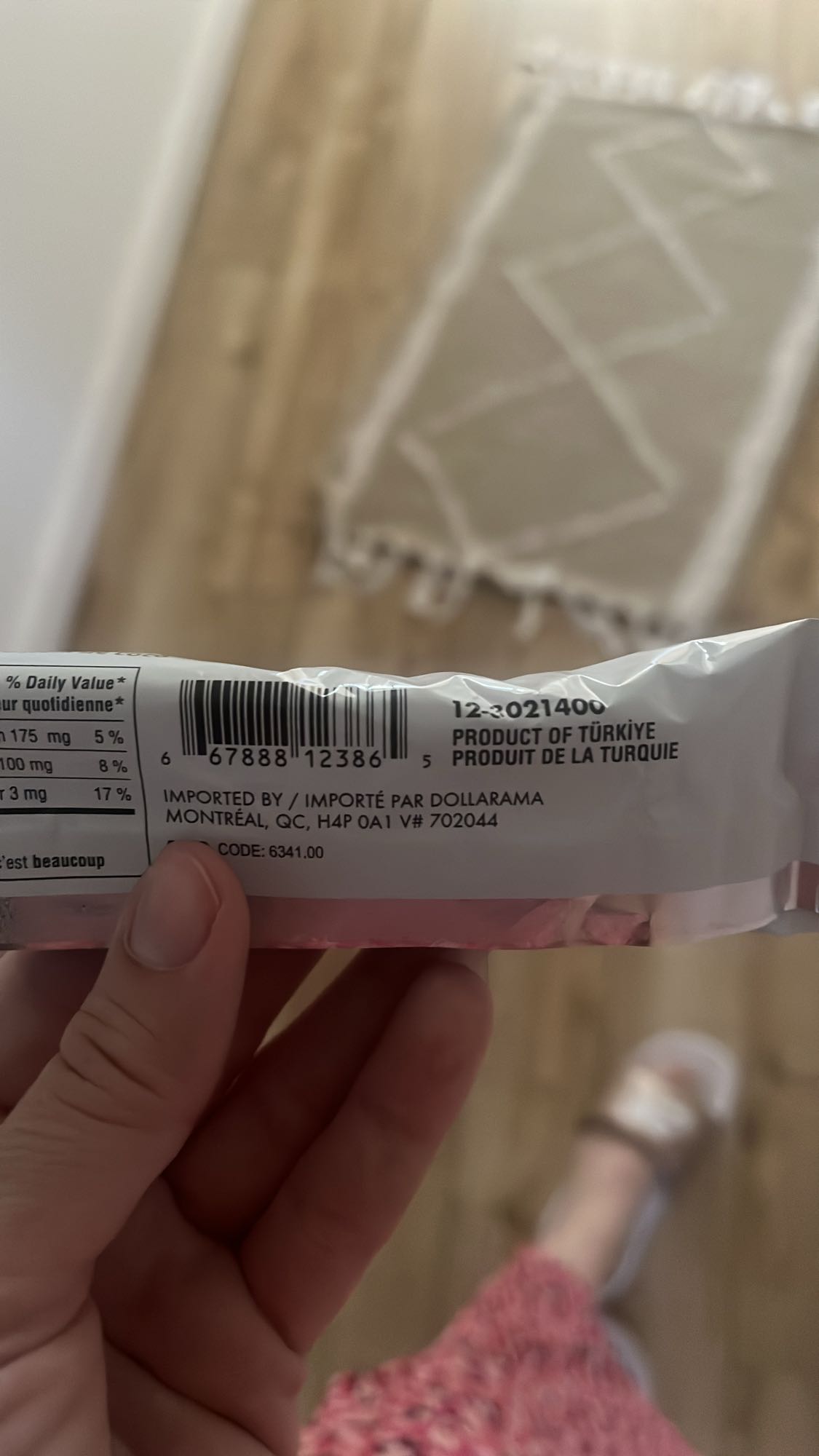 Unknown packaged snack