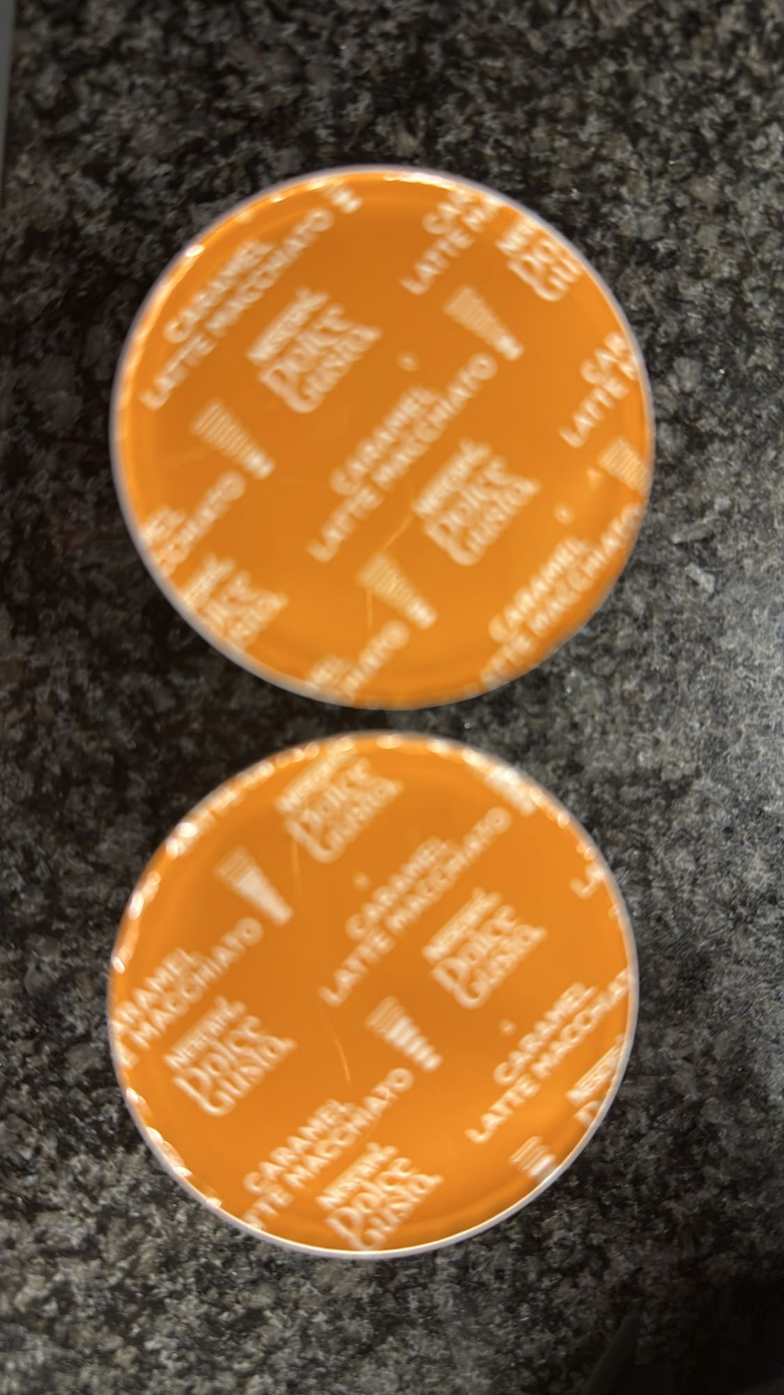 Caramel latte macchiato cups