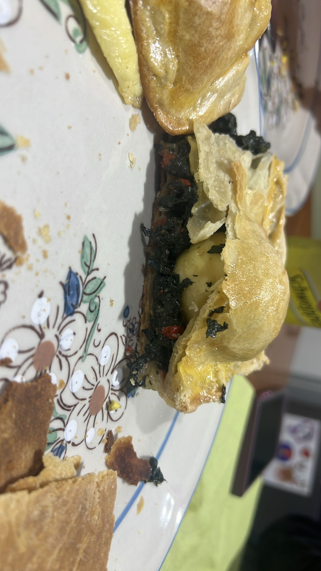 empanada de espinaca y huevo