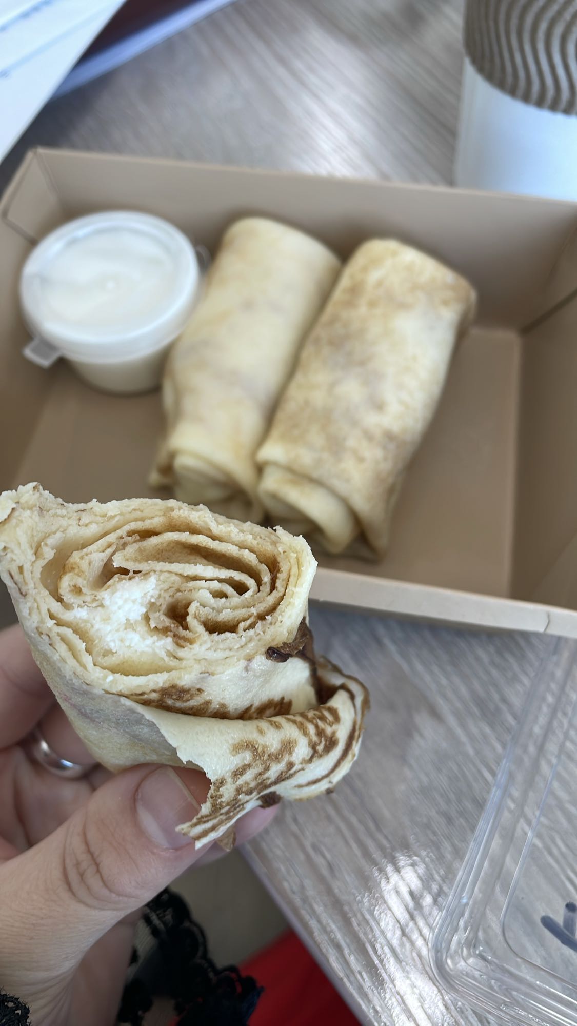 Блины с творогом